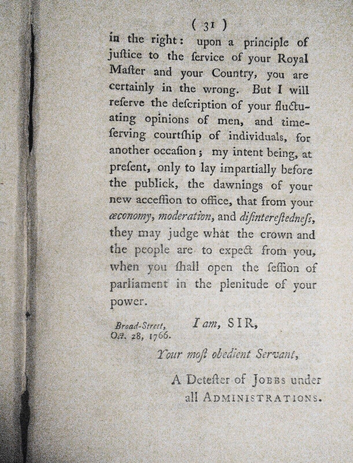 1766 Examination of the principles and boasted disinterestedness - Charles Lloyd