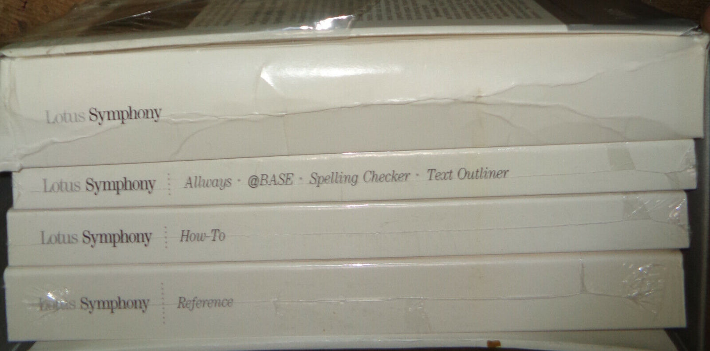 Lotus Symphony, Release 2.2, 1990. Dual media 5.25 & 3.5 inch. Complete, unused
