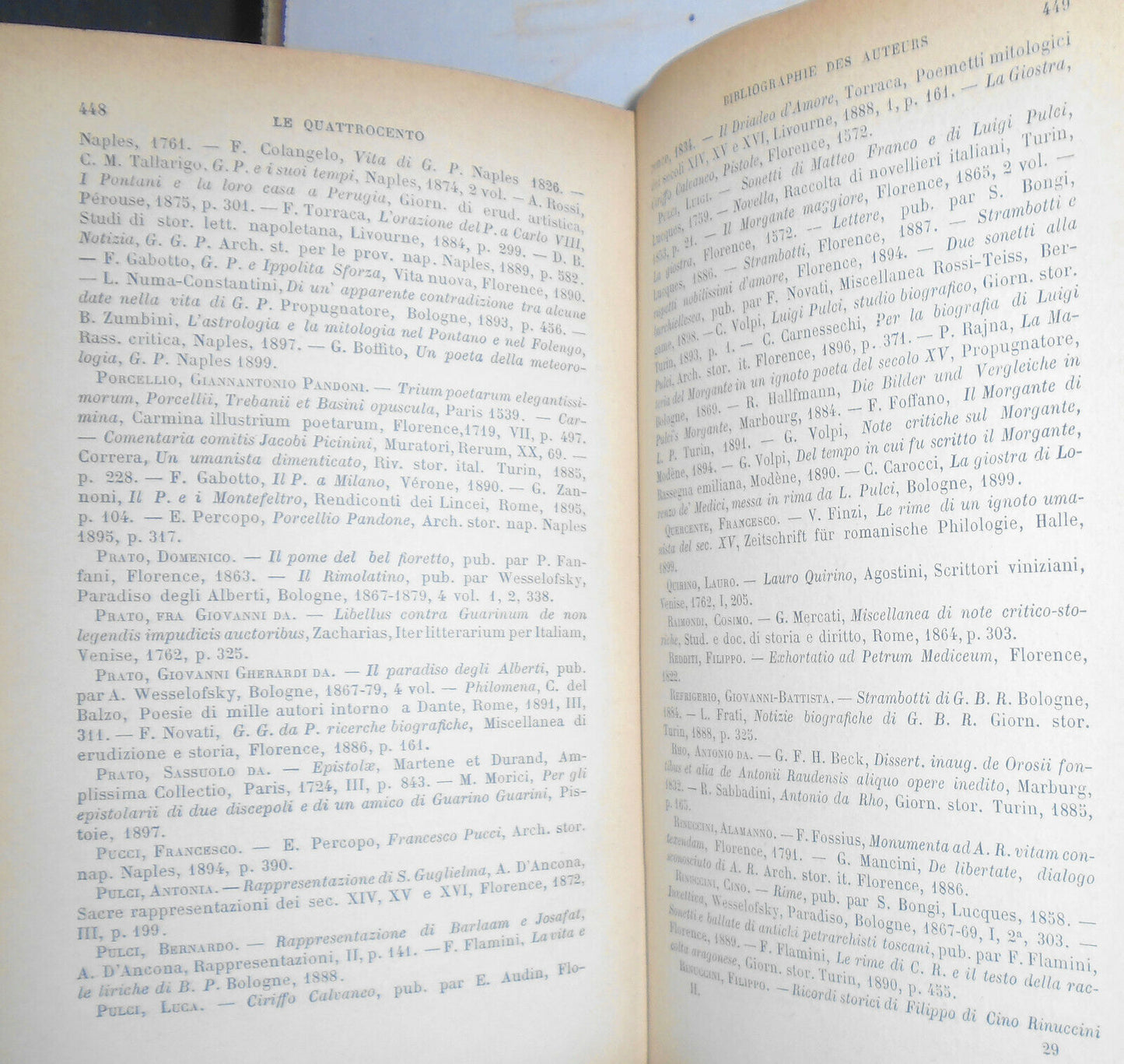 1908 Le Quattrocento: Essai sur L'Histoire Litteraire du XV Siecle Italien 2 Vol