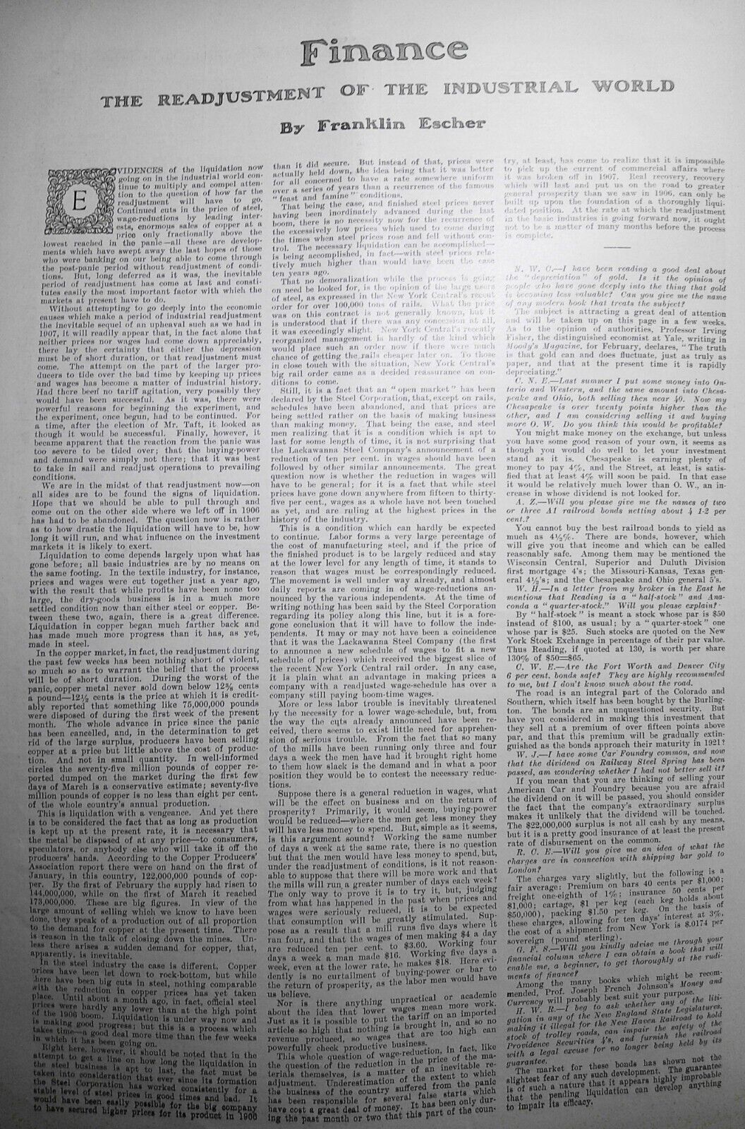 Harper's Weekly March 27, 1909. Mark Twain letter; Female cabinet; St. Gaudens