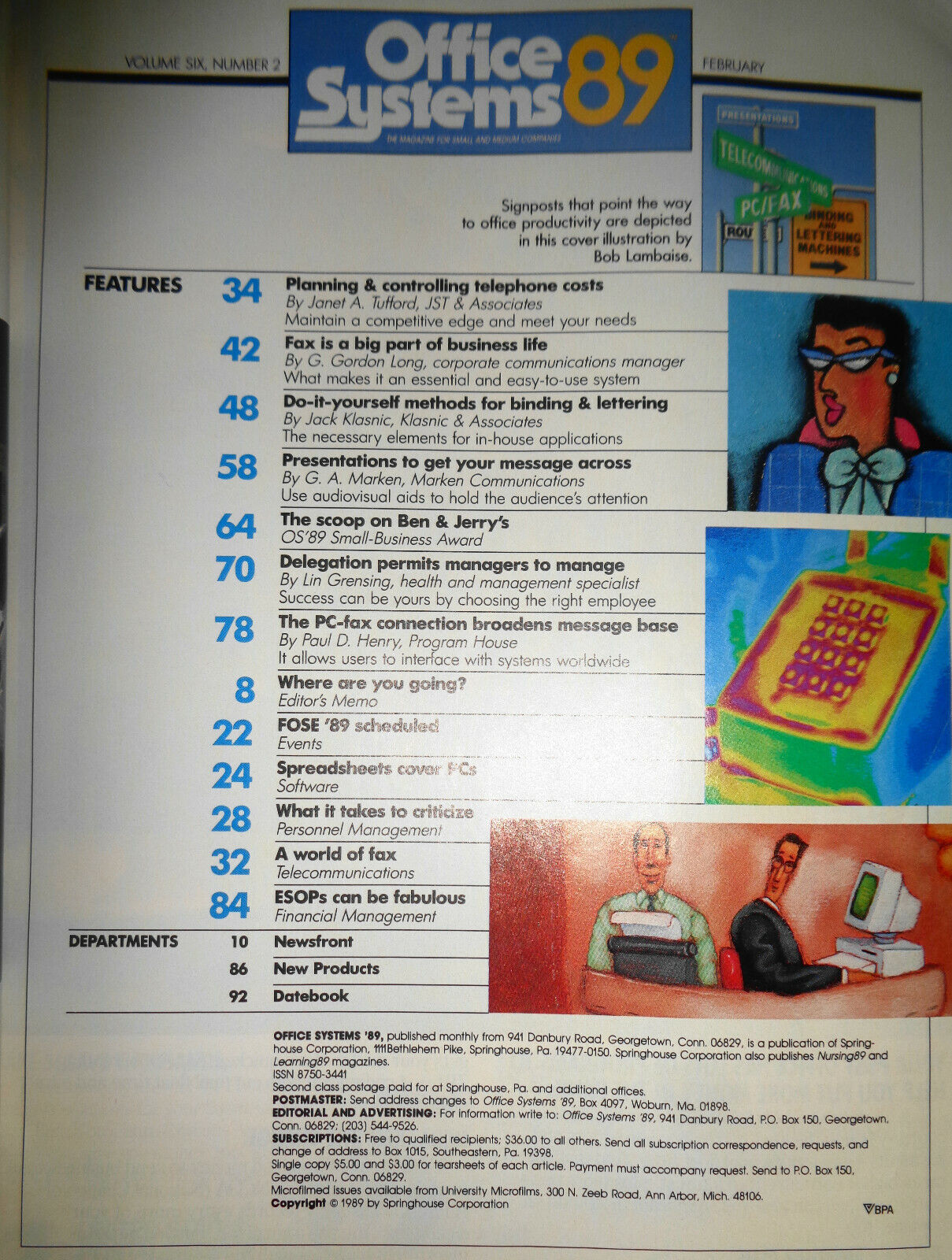 Office Systems '89, February 1989. The Magazine for Small & Medium Companies