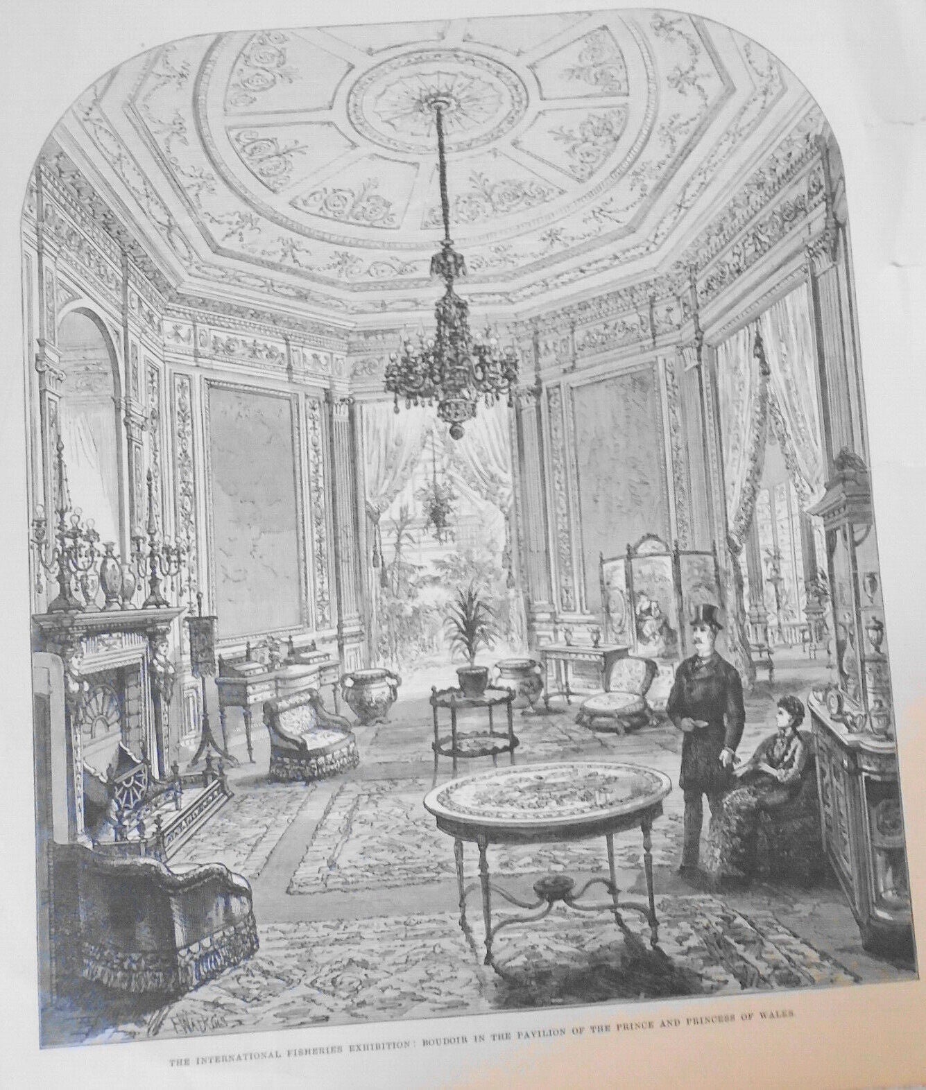 1883 International Fisheries Exhibition : Boudoir Of Prince & Princess Of Wales