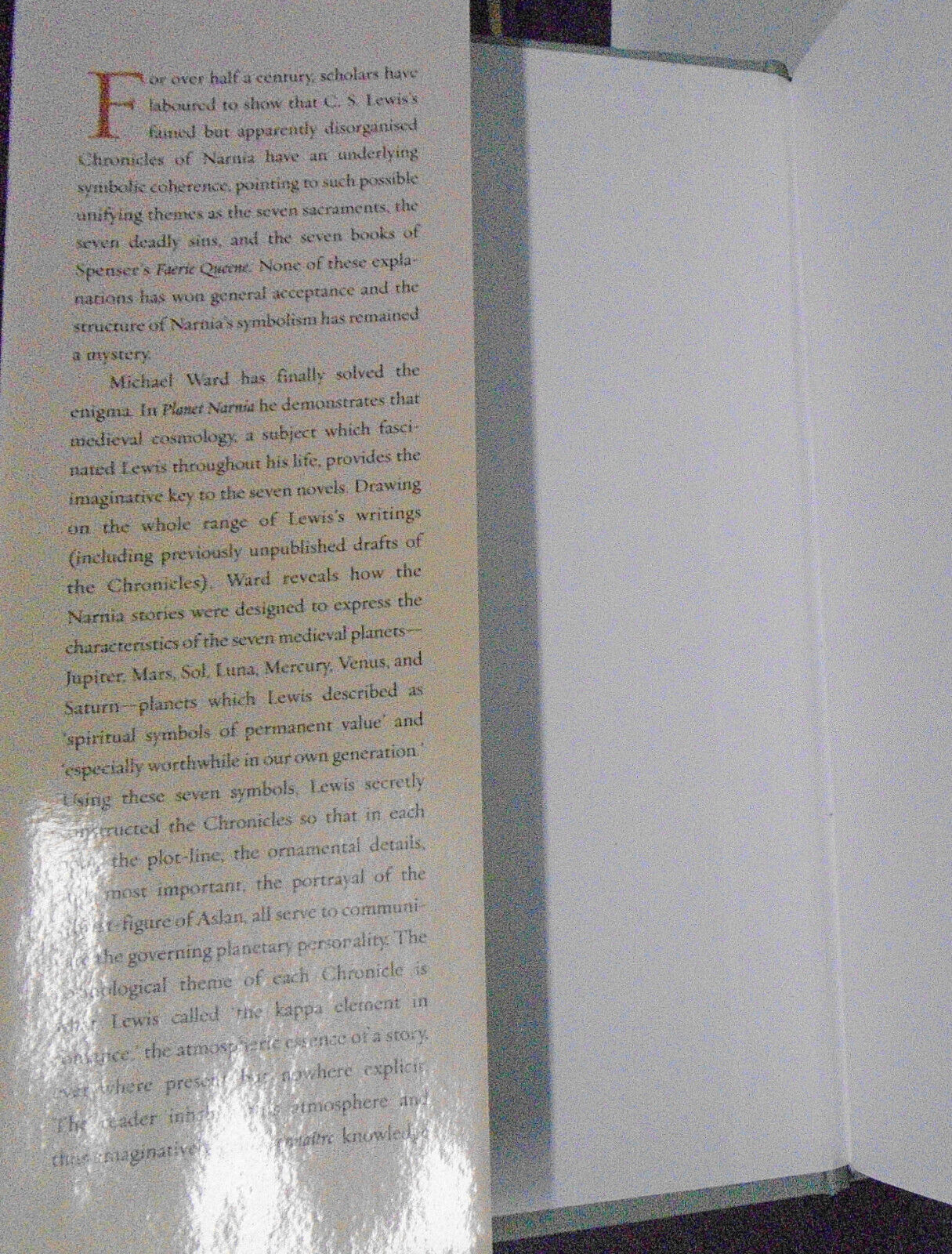 Planet Narnia: The Seven Heavens in the Imagination of C S Lewis by Michael Ward