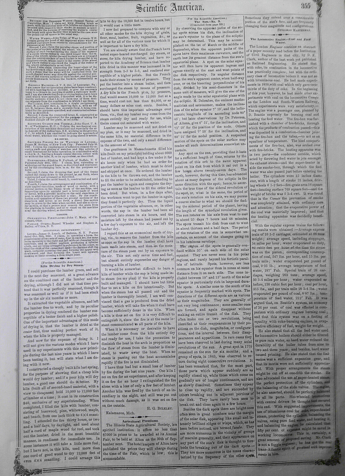 Scientific American, July 19, 1856. American vs European photographs; telegraphy