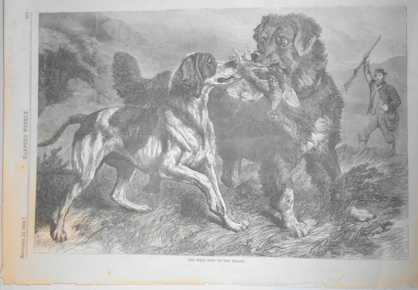 The First Bird of the Season - Harper's Weekly - September 12, 1868