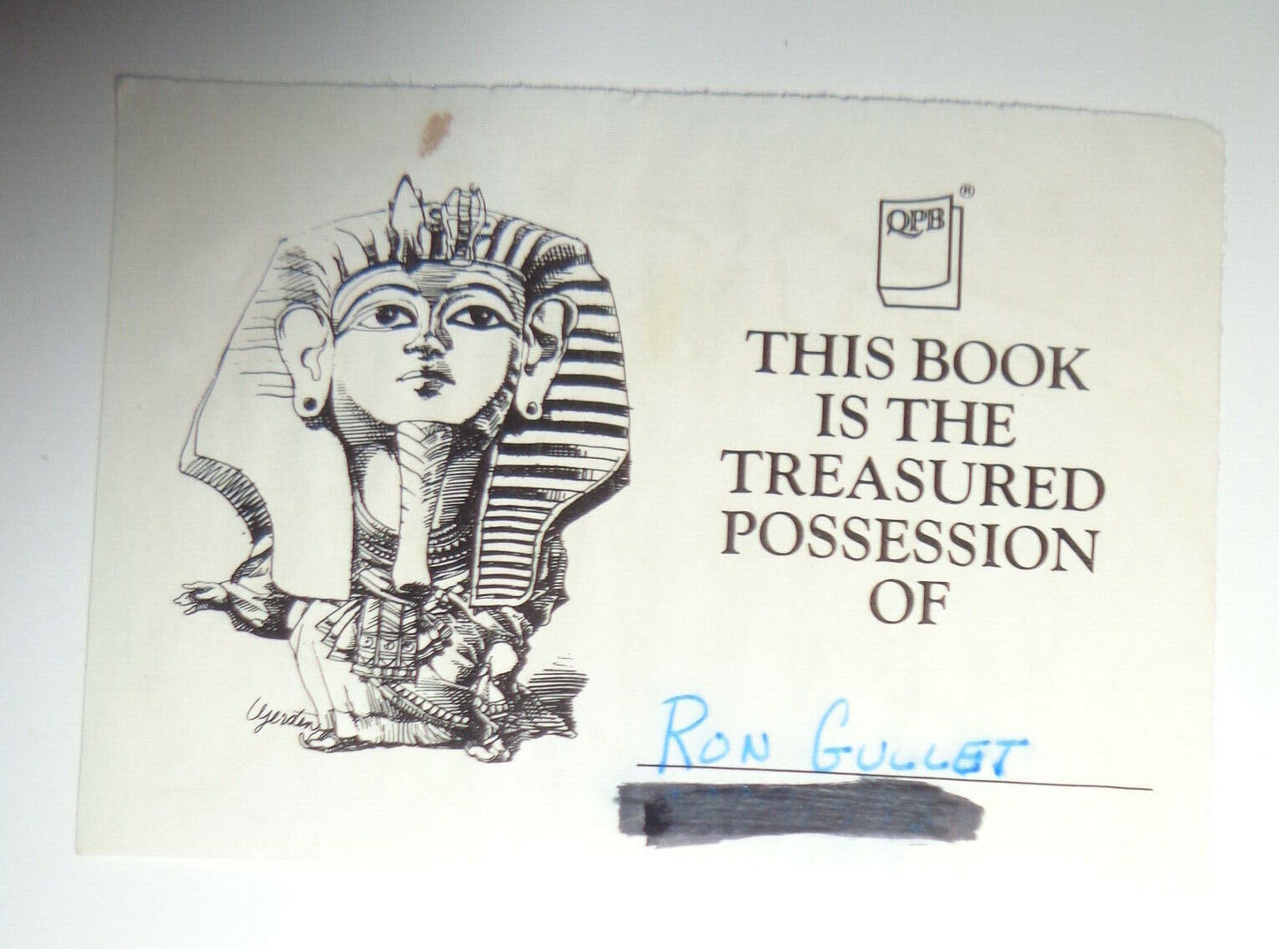 Ron Gullet Ex Libris Bookplate