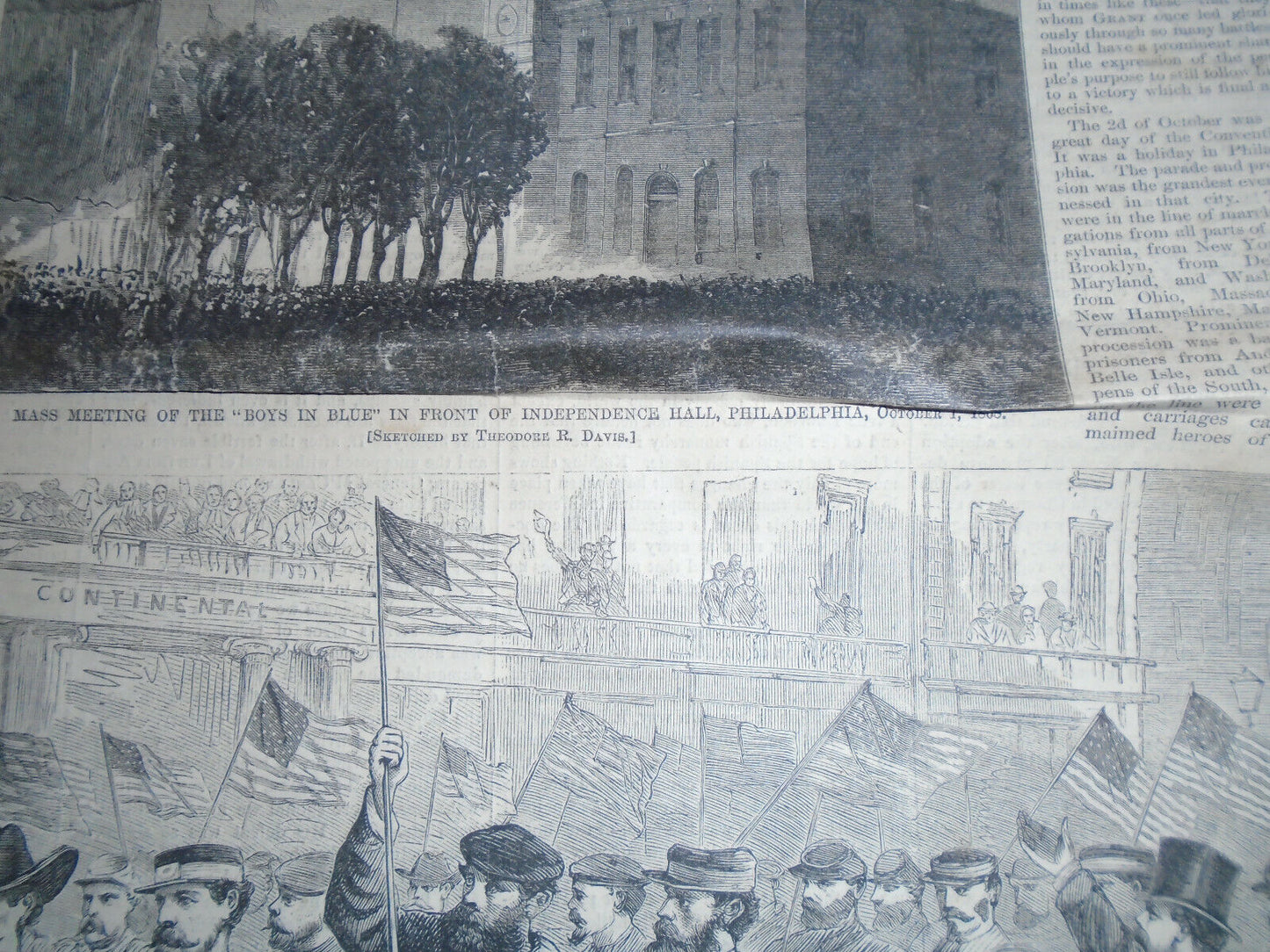 Harper's Weekly - Complete Original Oct 17, 1868 Boys In Blue, Country Church...