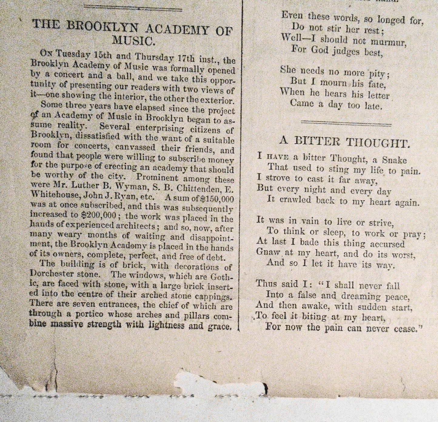 The Brooklyn Academy Of Music Opening - February 2, 1861 Harper's Weekly