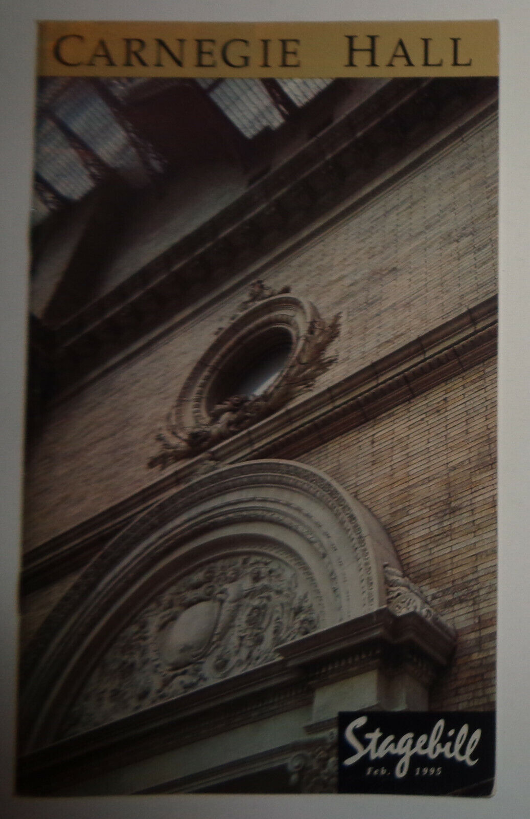 MARIETTA SIMPSON - CARNEGIE HALL STAGEBILL - FEBRUARY 24, 1995