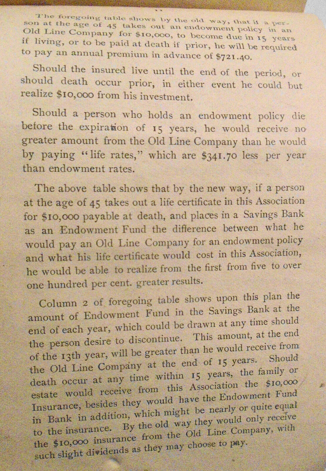 FACTS - Mutual Reserve Fund Life Association New York, 1884 Advertising circular