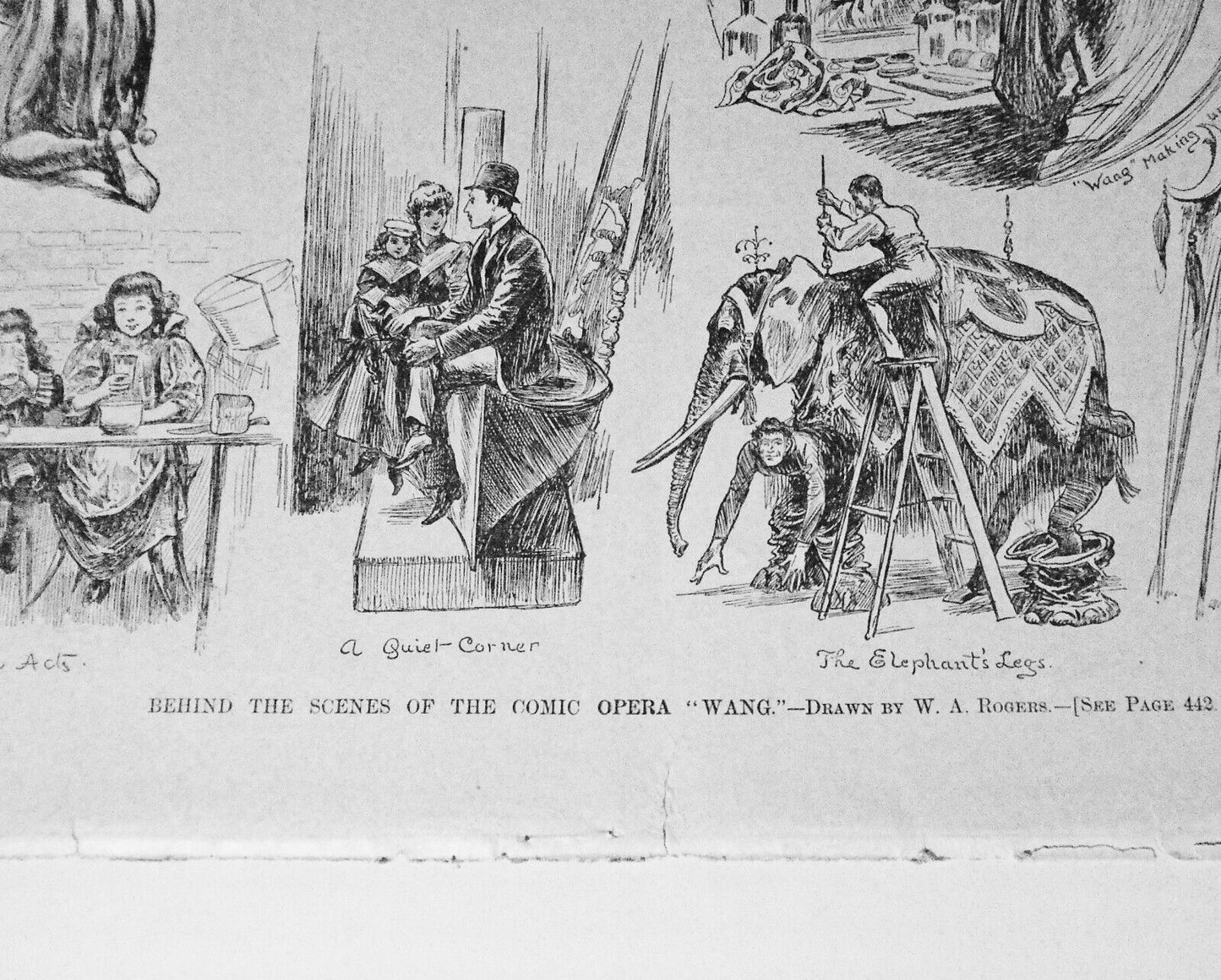 Behind The Scenes At The Comic Opera "Wang", Harper's Weekly, June 1891