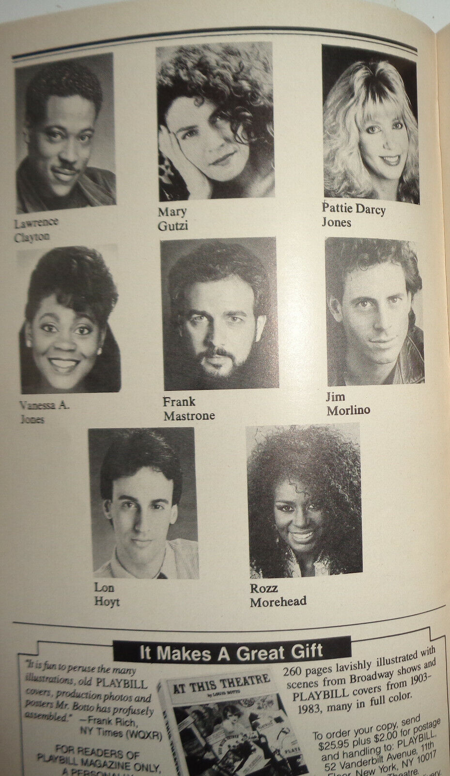 TAPESTRY - THE MUSIC OF CAROLE KING - PLAYBILL - FEB 1993 with ticket stub