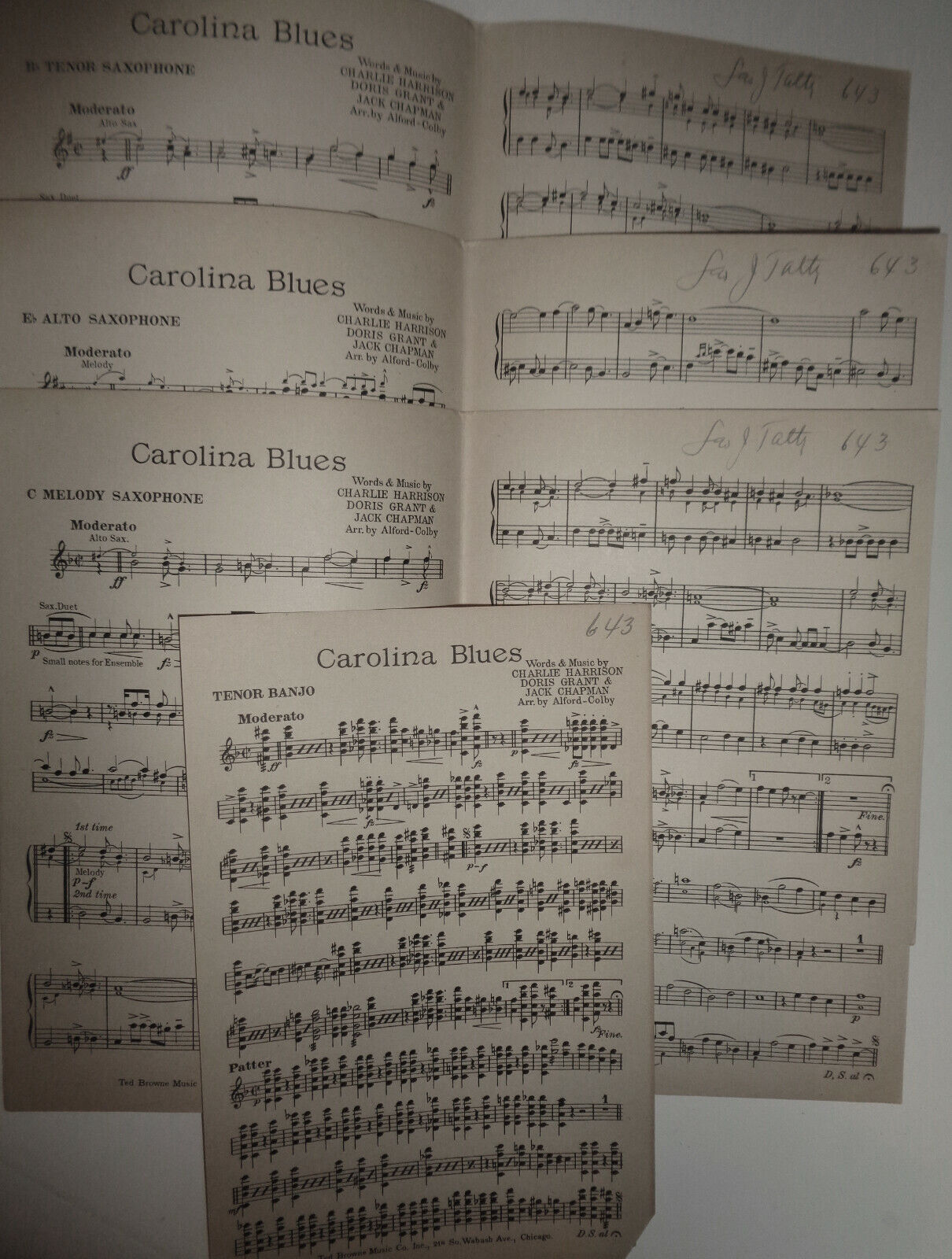Carolina Blues - 1924 - orchestra - Charlie Harrison, Doris Grant & Jack Chapman
