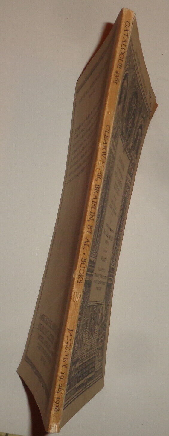 Choice books from library of Anna T. Clearwater Anderson Galleries, 1938. #4365