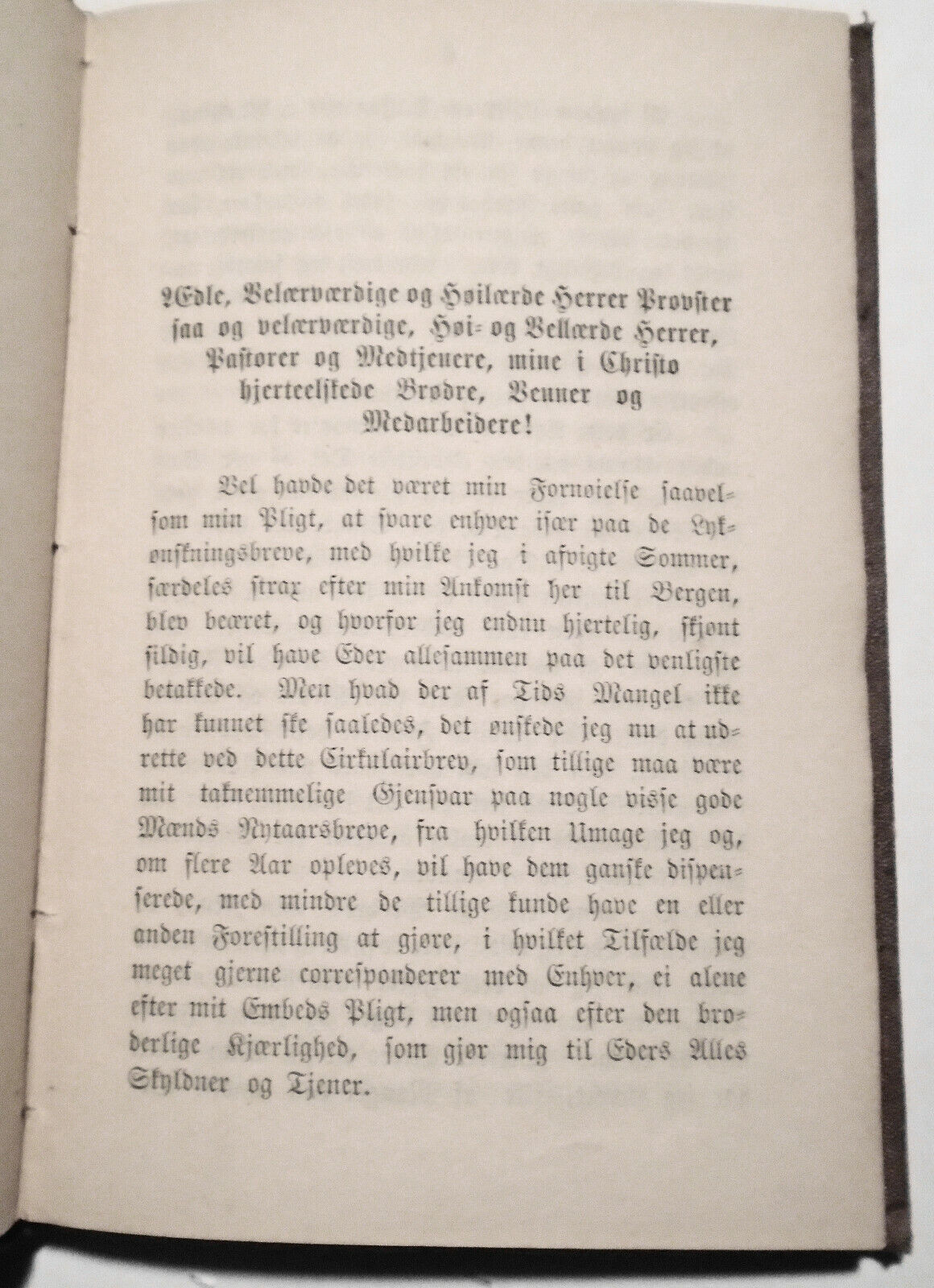 1878 Opvaekkelige hyrde-breve, forsendte aarlig til præsteskabet i Bergens stift