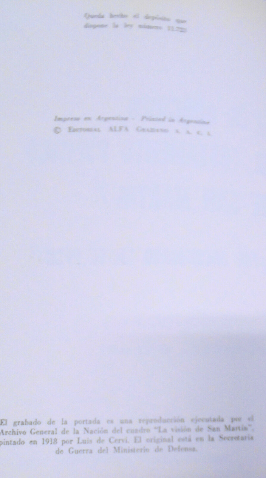 Eduardo Marmol - Es apócrifo el testamento político de San Martín? SIGNED. 1964