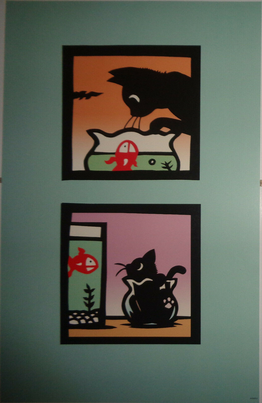 Ryo Tagaki - Naughty Kitty in Fish Bowl - Poster