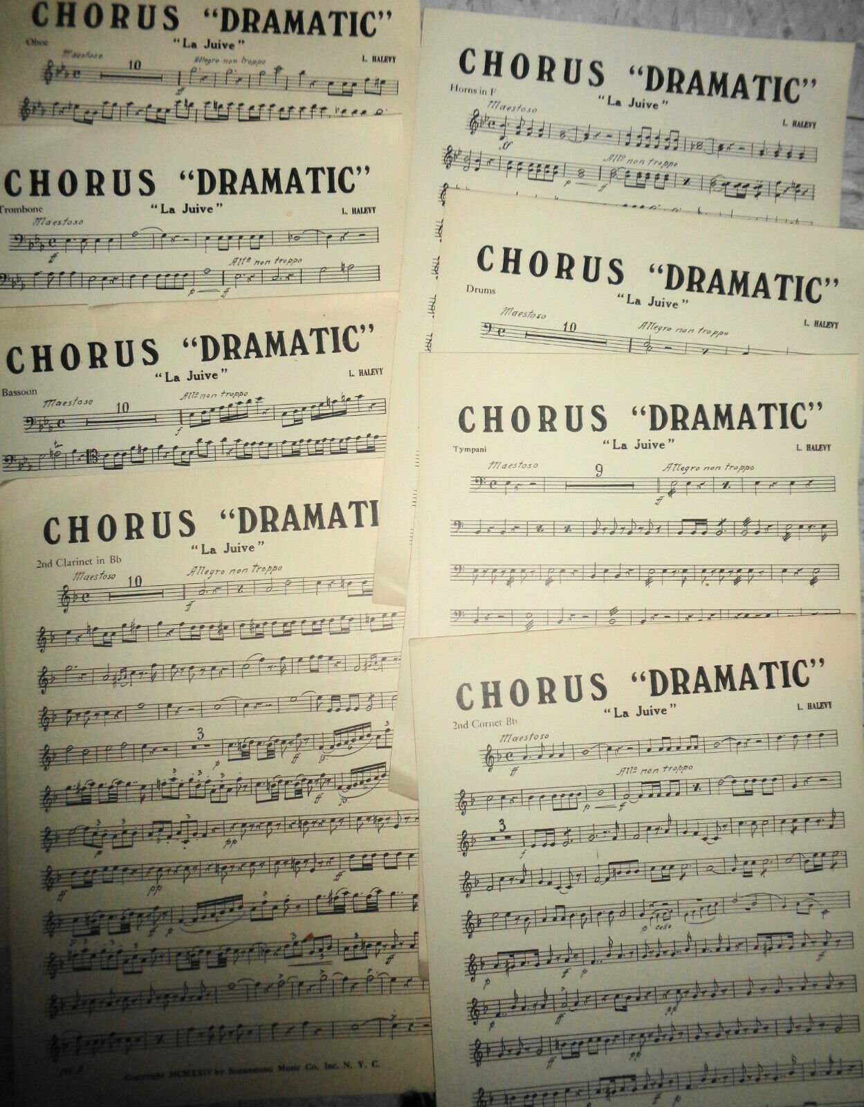 LA JUIVE - CHORUS "DRAMATIC", BY HALEVY. 1924, FOR ORCHESTRA