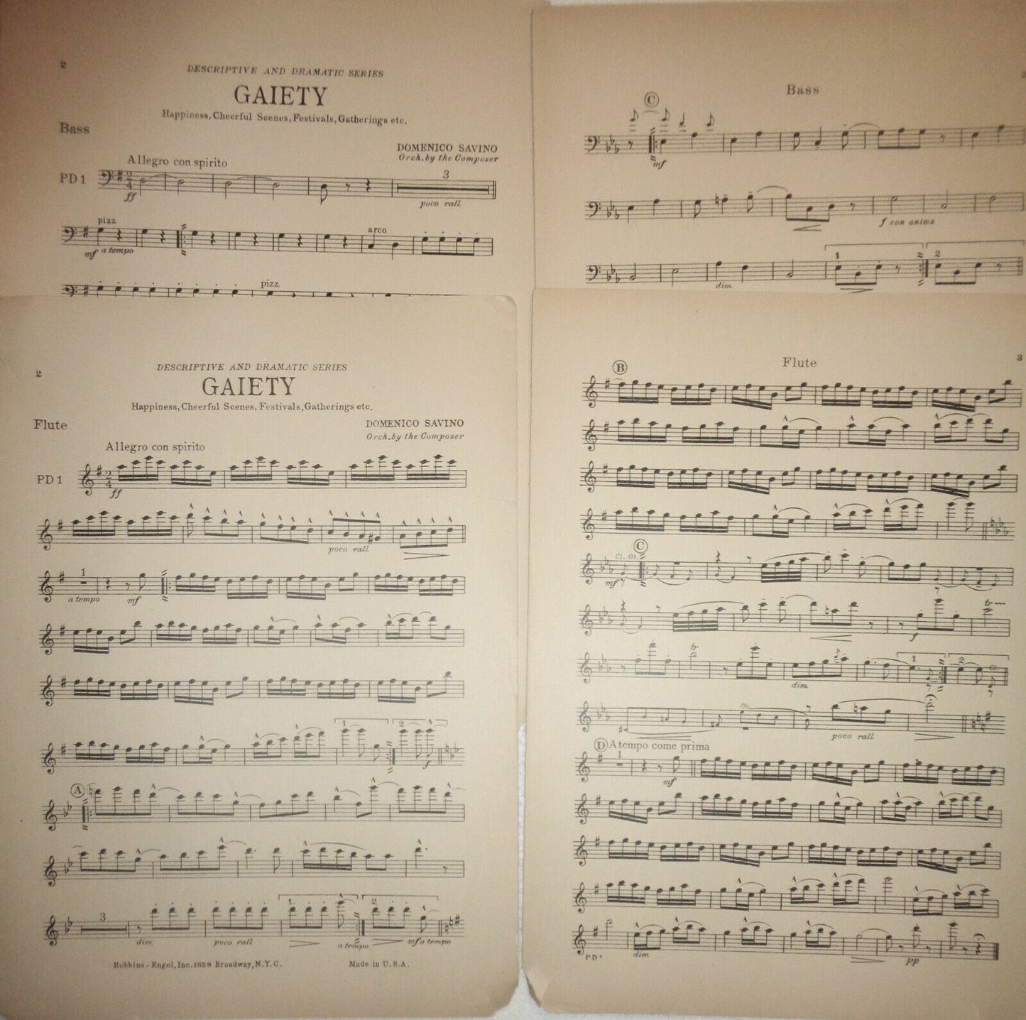 GAIETY - HAPPINESS, CHEERFUL SCENES, FESTIVALS..by Savino 1924 For Orchestra