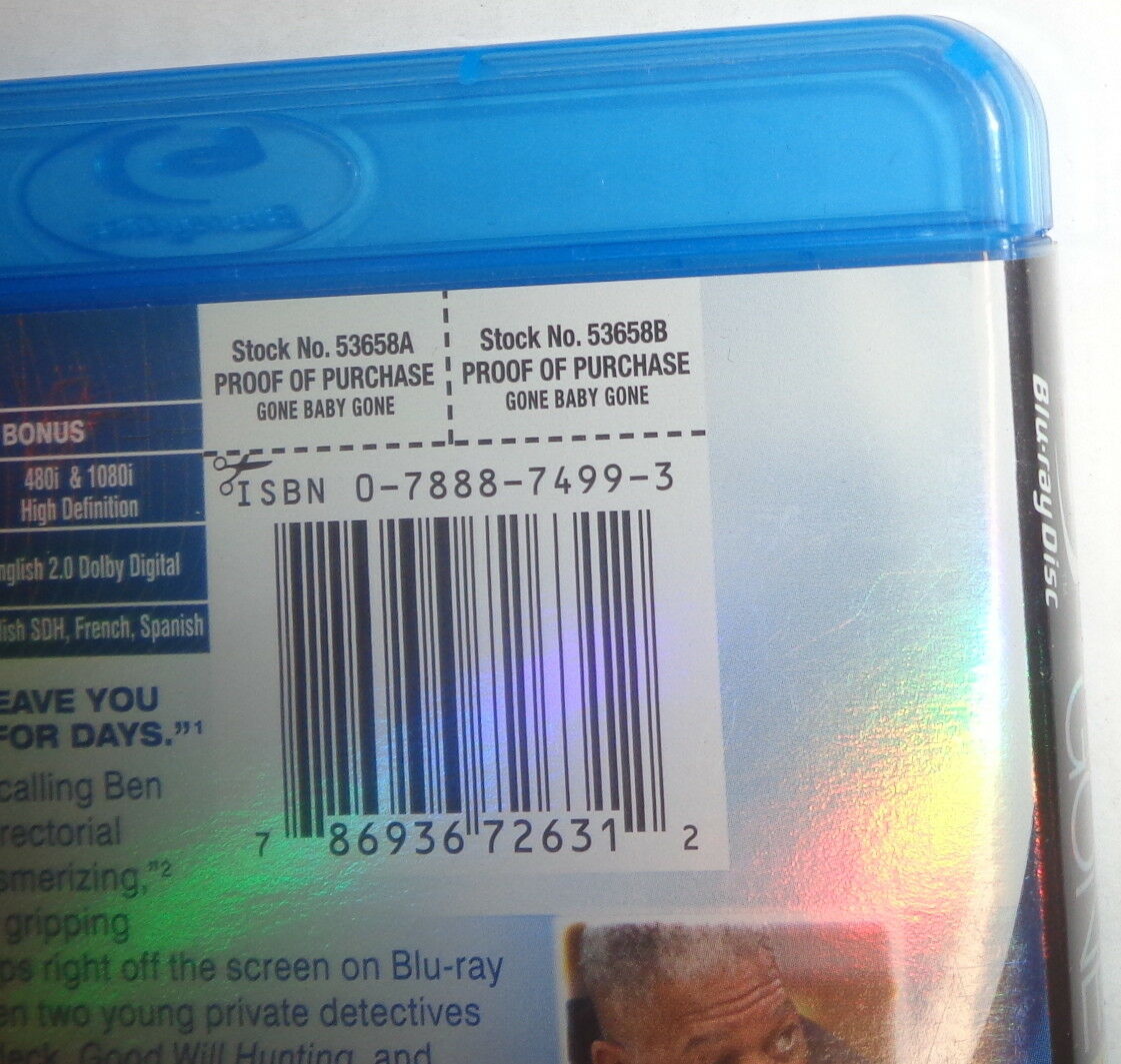 Gone Baby Gone (Blu-ray Disc, 2008) - Like New