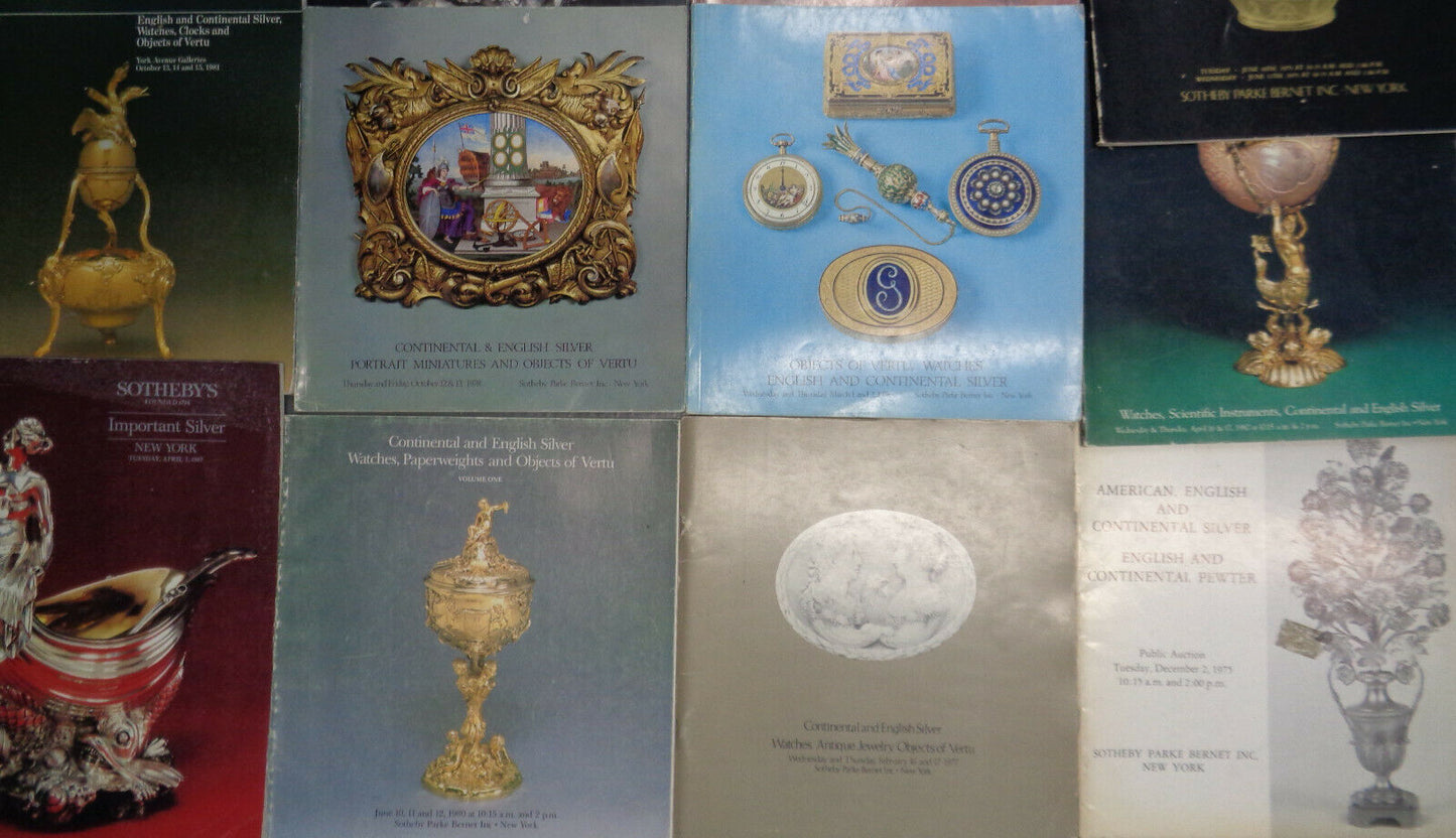 20 Sotheby's Silver auction catalogs 1970s - 1980 lot