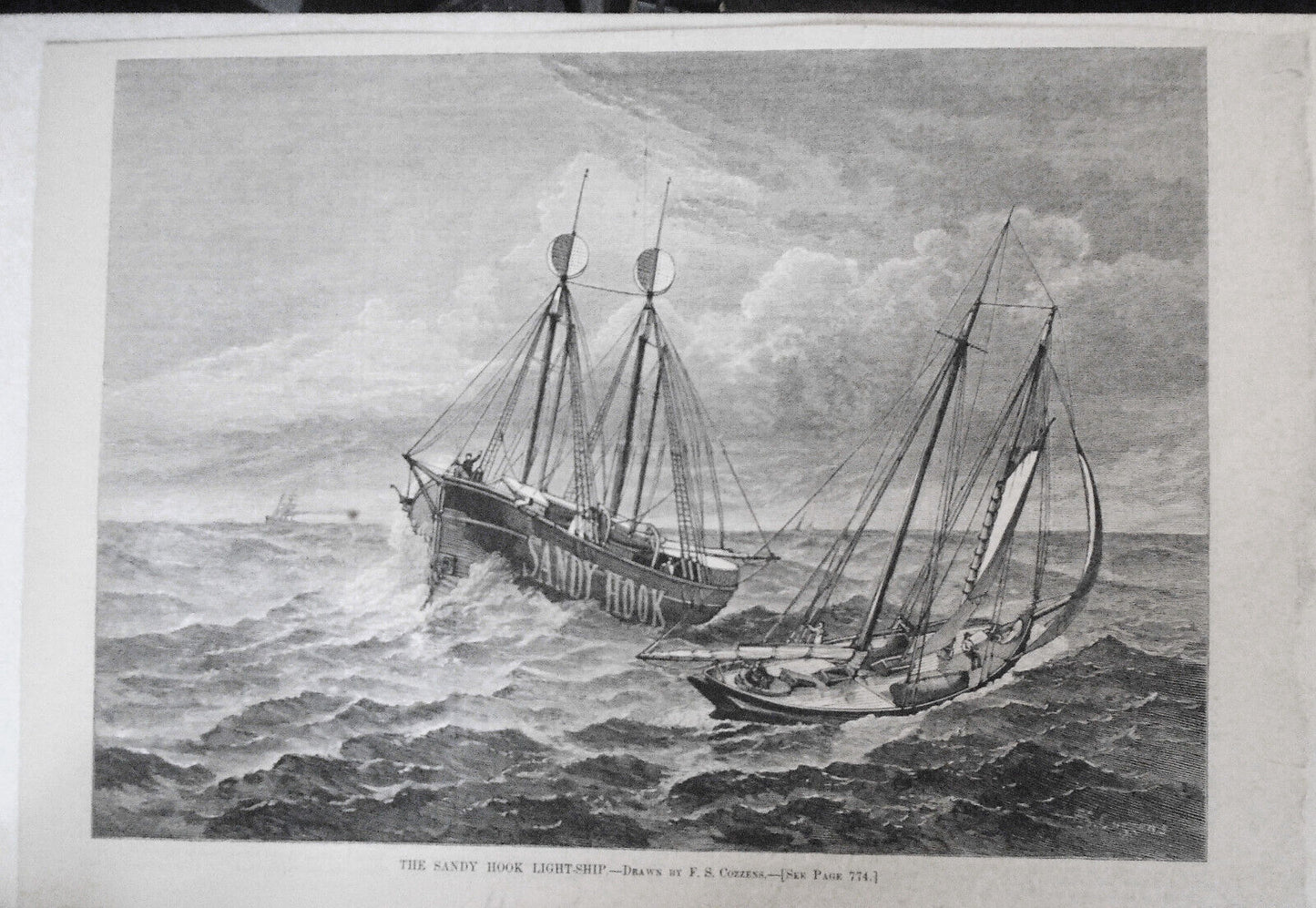 The Sandy Hook Light-ship. Harper's Weekly September, 1879.