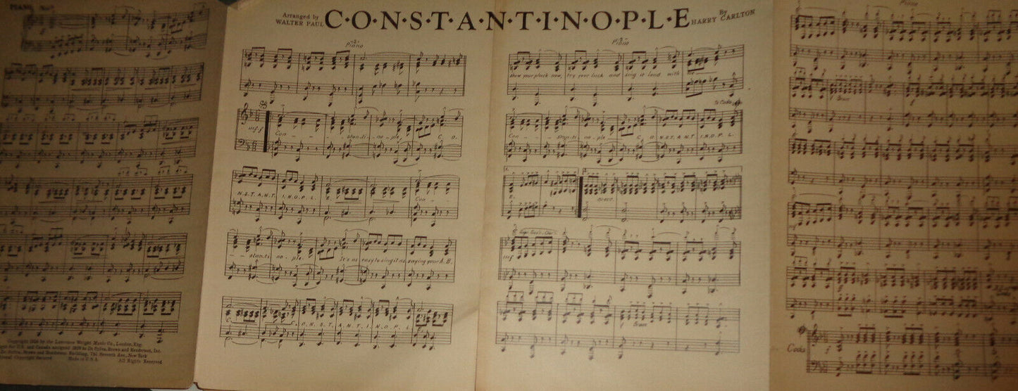 C-O-N-S-T-A-N-T-I-N-O-P-L-E by Harry Carlton 1928 FOR ORCHESTRA Arr. Walter Paul