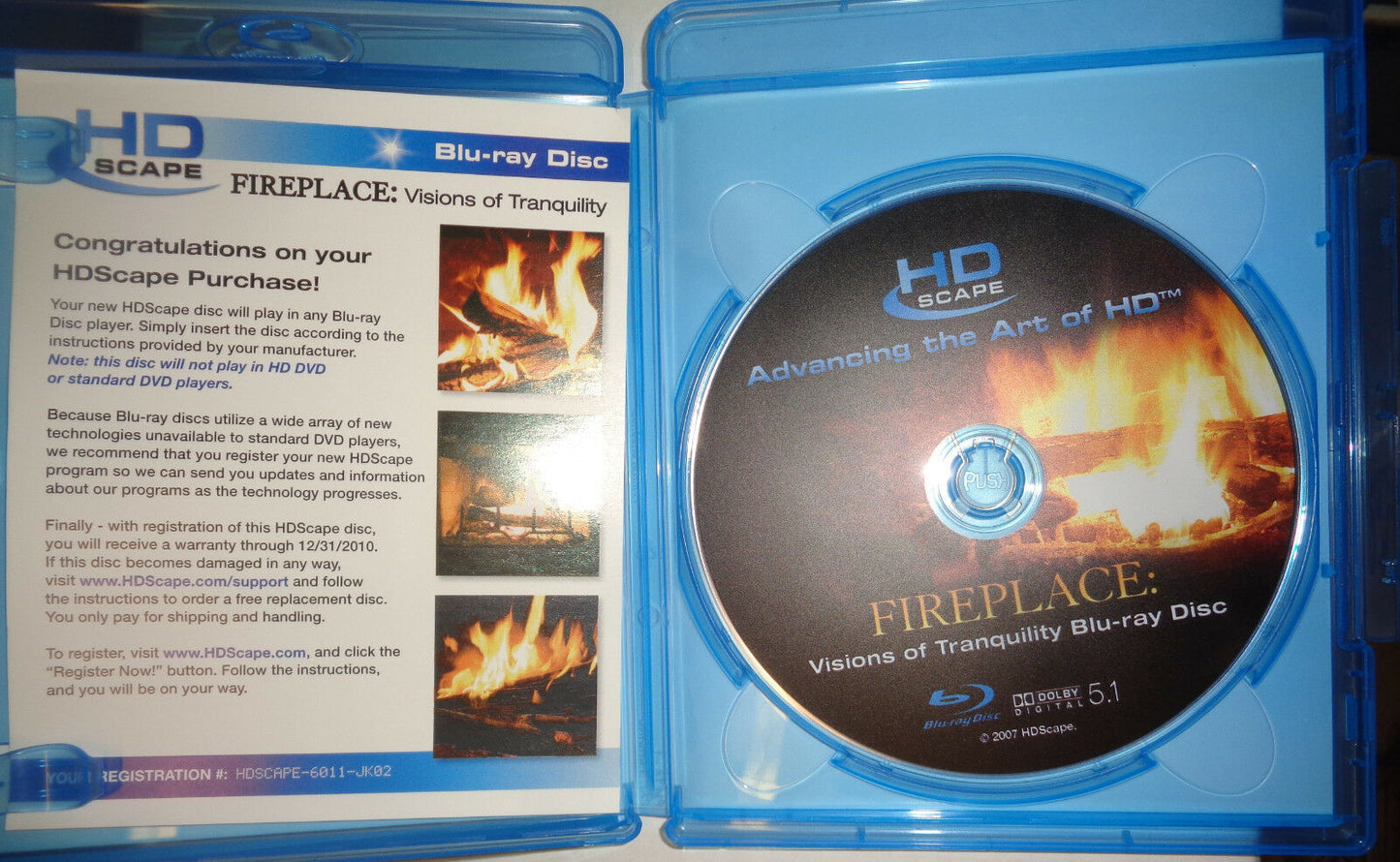 Fireplace - Visions of Tranquility Blu-ray (2007) - Like New