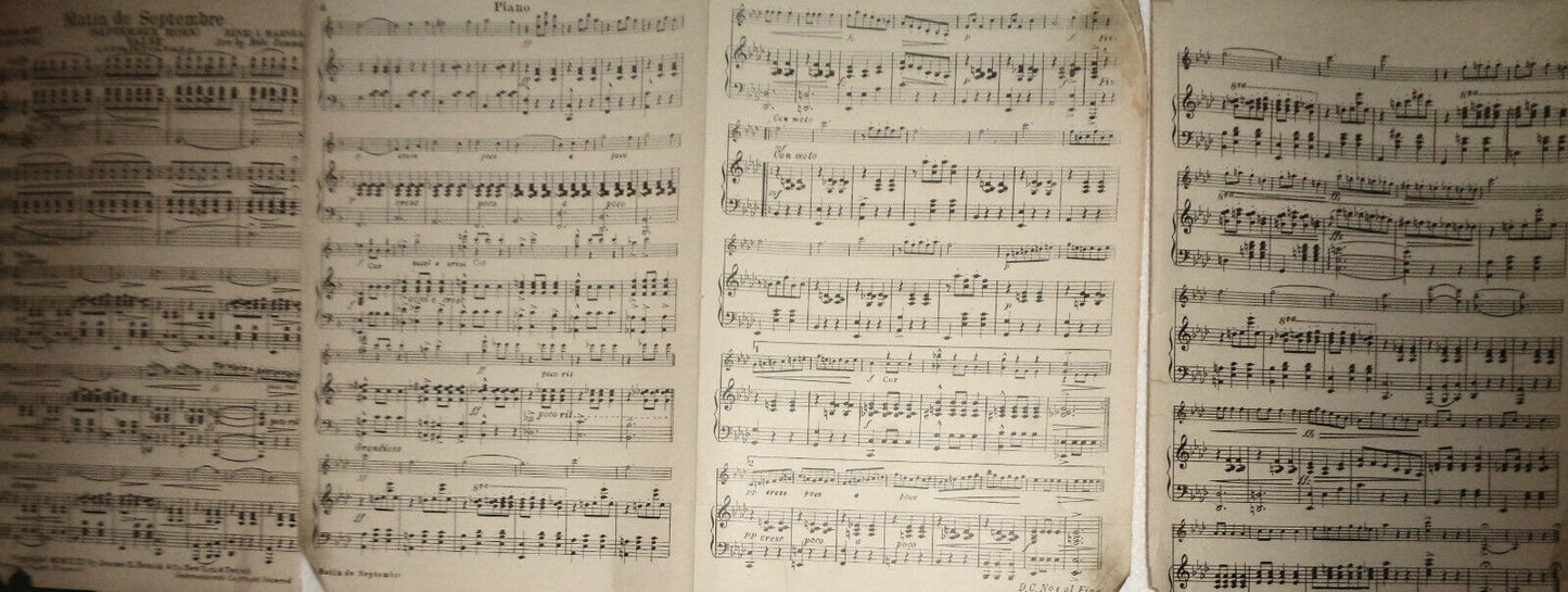 MATIN DE SEPTEMBRE (SEPTEMBER MORN), by Henry I Marshall. 1913 FOR ORCHESTRA