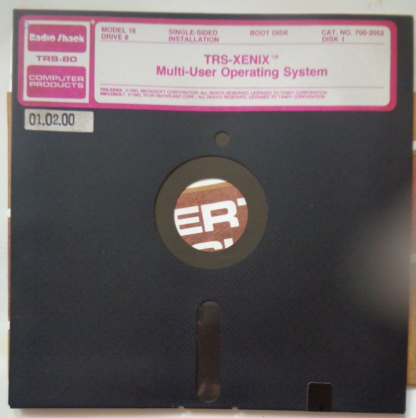Radio Shack TRS-80 Model 16 XENIX Multi-User Operating System program - 1983