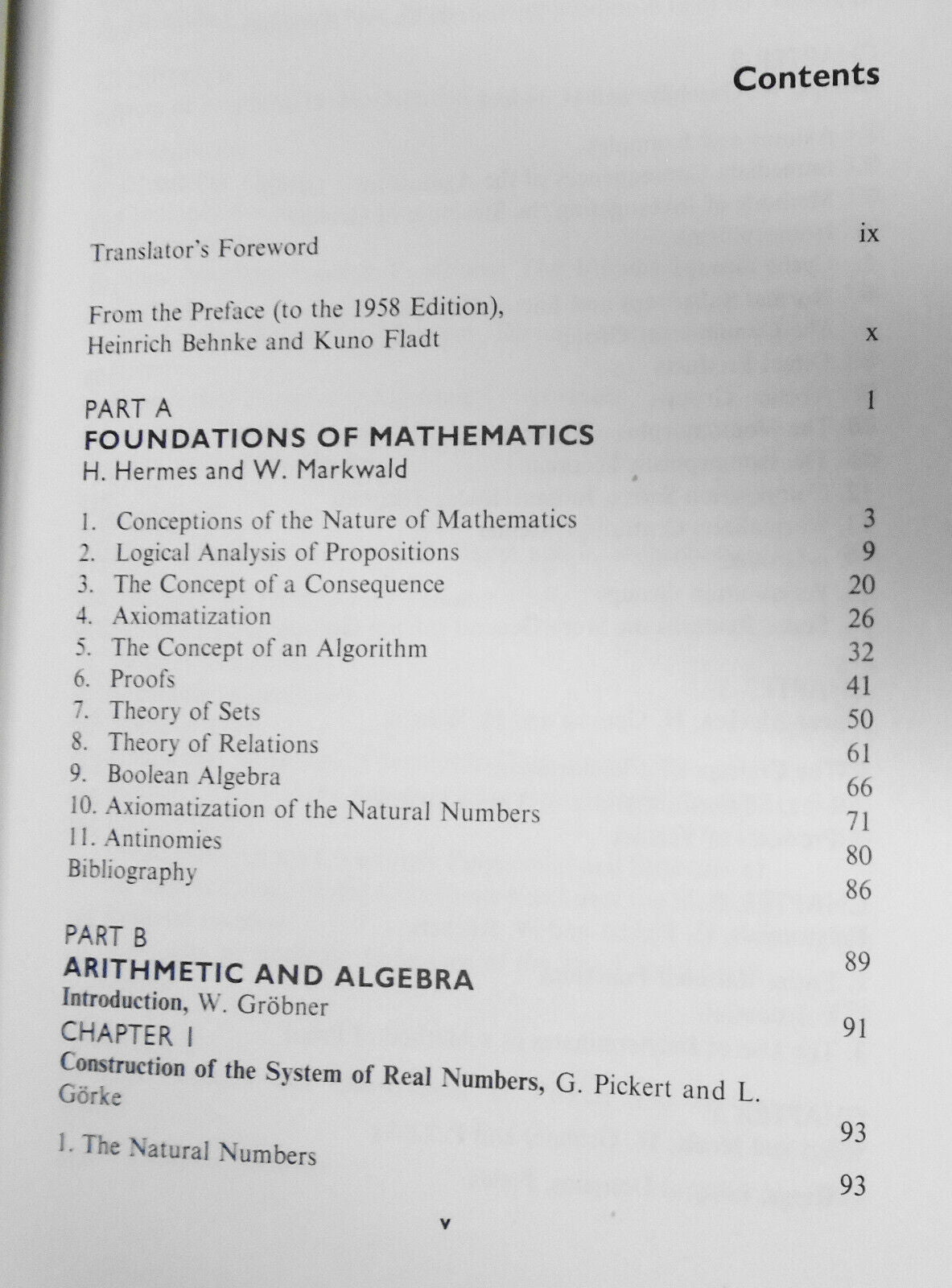Fundamentals of Mathematics, by Behnke, Bachmann, Fladt, Suss & Kunle. 3 Vols.