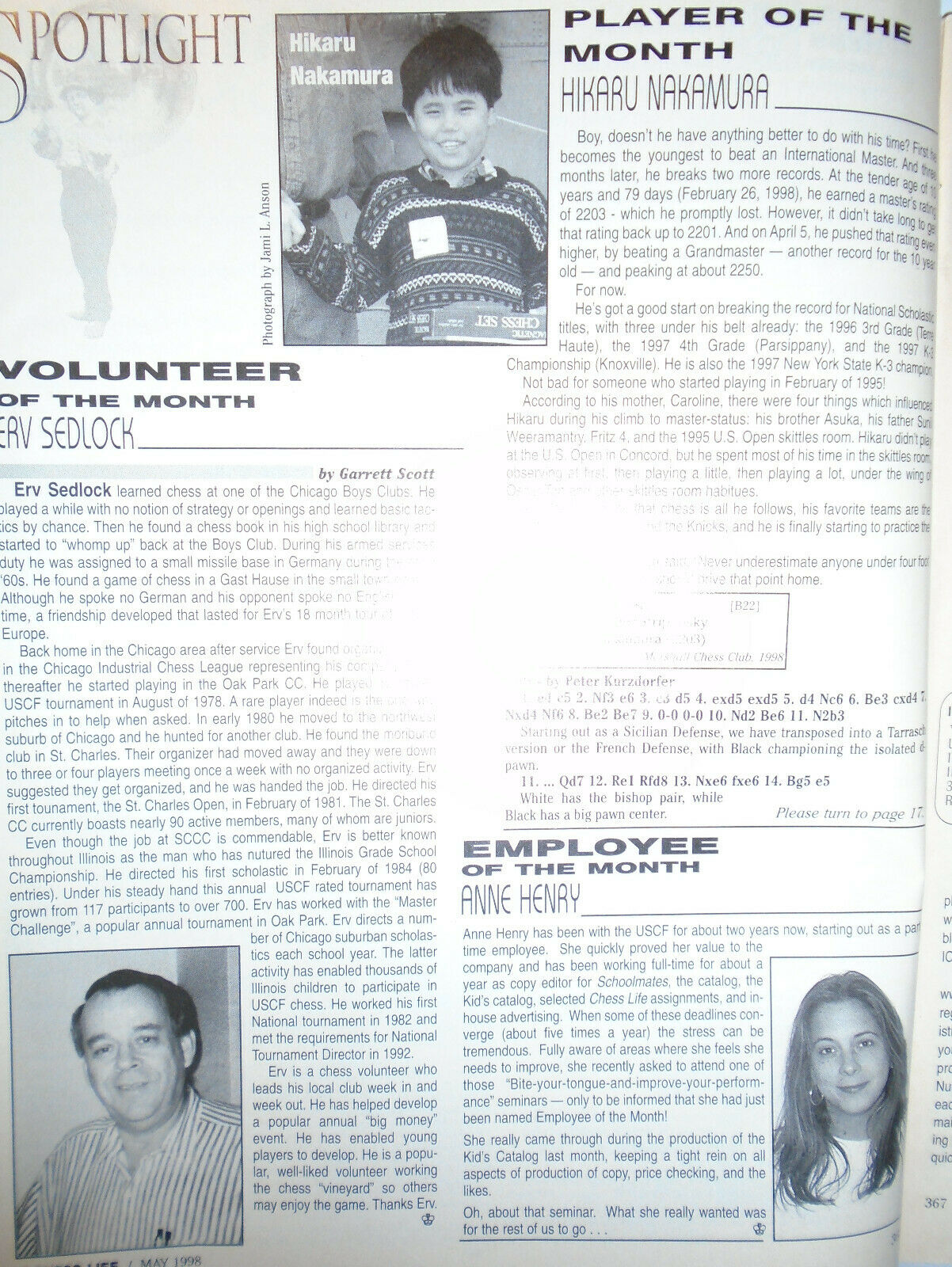 Chess Life : May 1998 - Hikaru Nakamura, World Speed Chess Champion