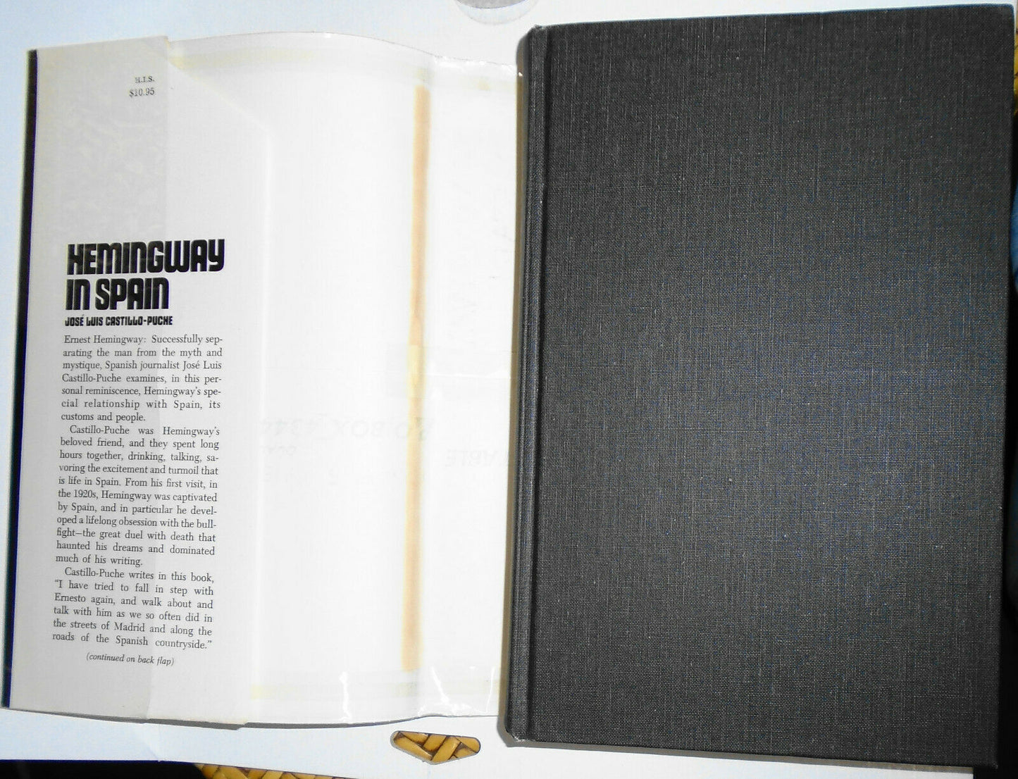 Hemingway in Spain, by Jose Luis Castillo-Puche - First Edition 1974 Hardcover