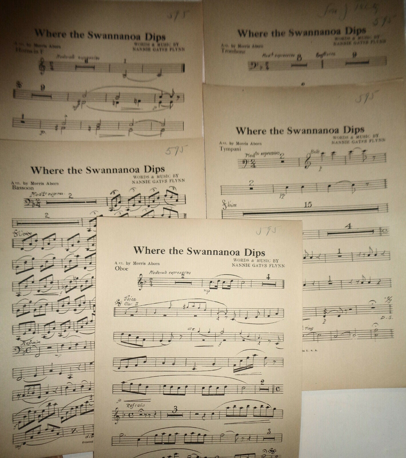 Where the Swannanoa River Dips, by Nannie Gates Flynn. 1924 For Orchestra