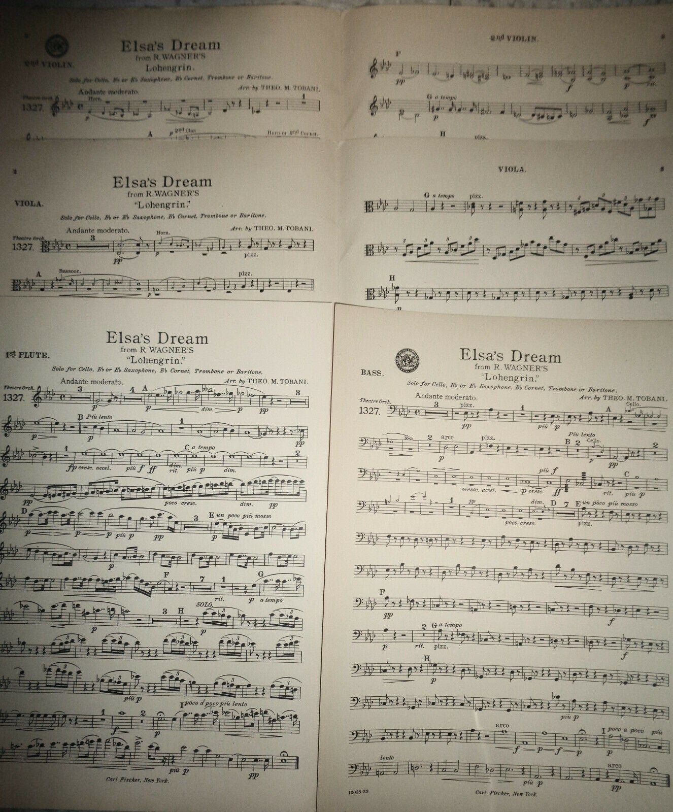 Elsa's dream : from R. Wagner's Lohengrin arr. by Theo Tobani 1908 for orchestra
