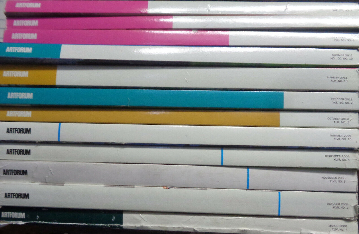 ArtForum Magazine lot of 12 issues, 2006-2013
