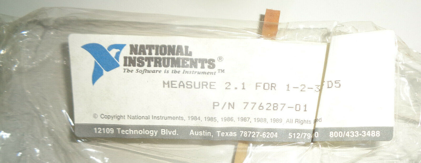 National Instruments' Measure for Lotus 1-2-3 software - 1989 - IBM 5.25 inch
