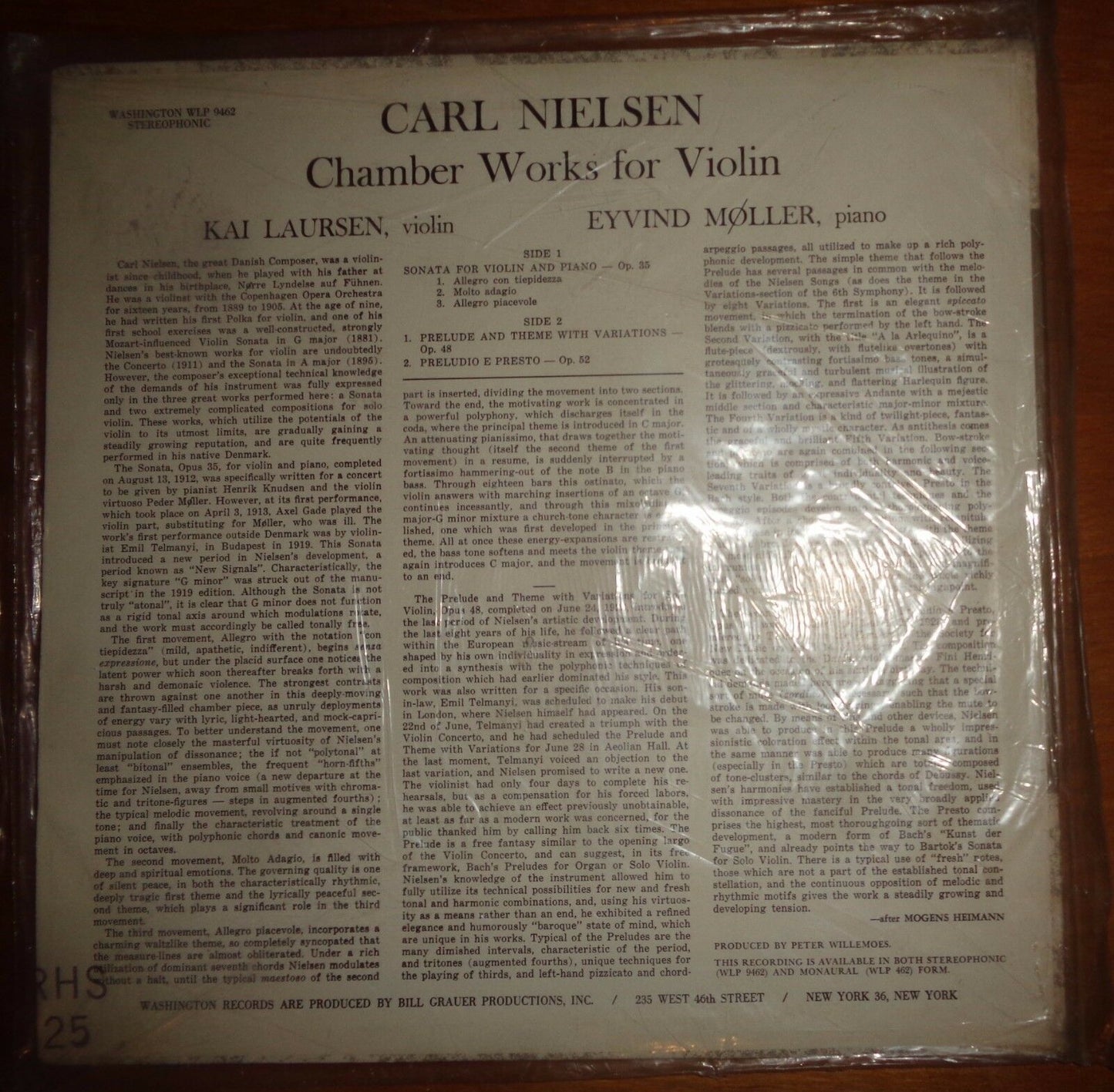 SEALED Carl Nielsen LP - Chamber Works For Violin - Kai Laursen, Eyvind Møller