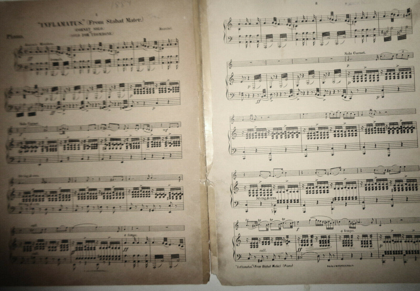 "INFLAMATUS." (FROM STABAT MATER.) 1889. By Rossini. Orchestra score