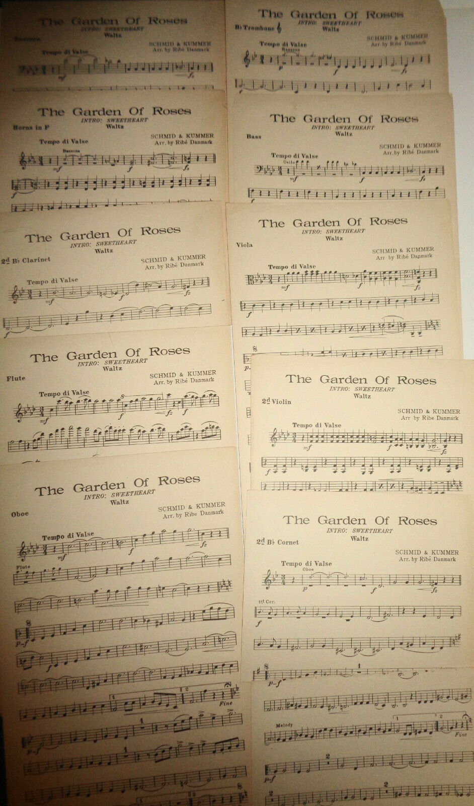 THE GARDEN OF ROSES - INTRO: SWEETHEART WALTZ -SCHMID & KUMMER - 1919 ORCHESTRA