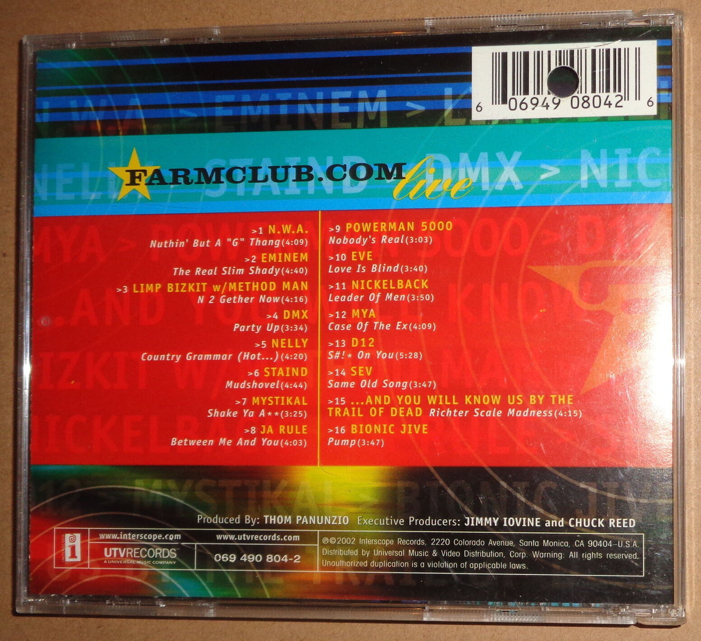 Live & Unreleased from Farmclub.com CD - Various Artists. 2002