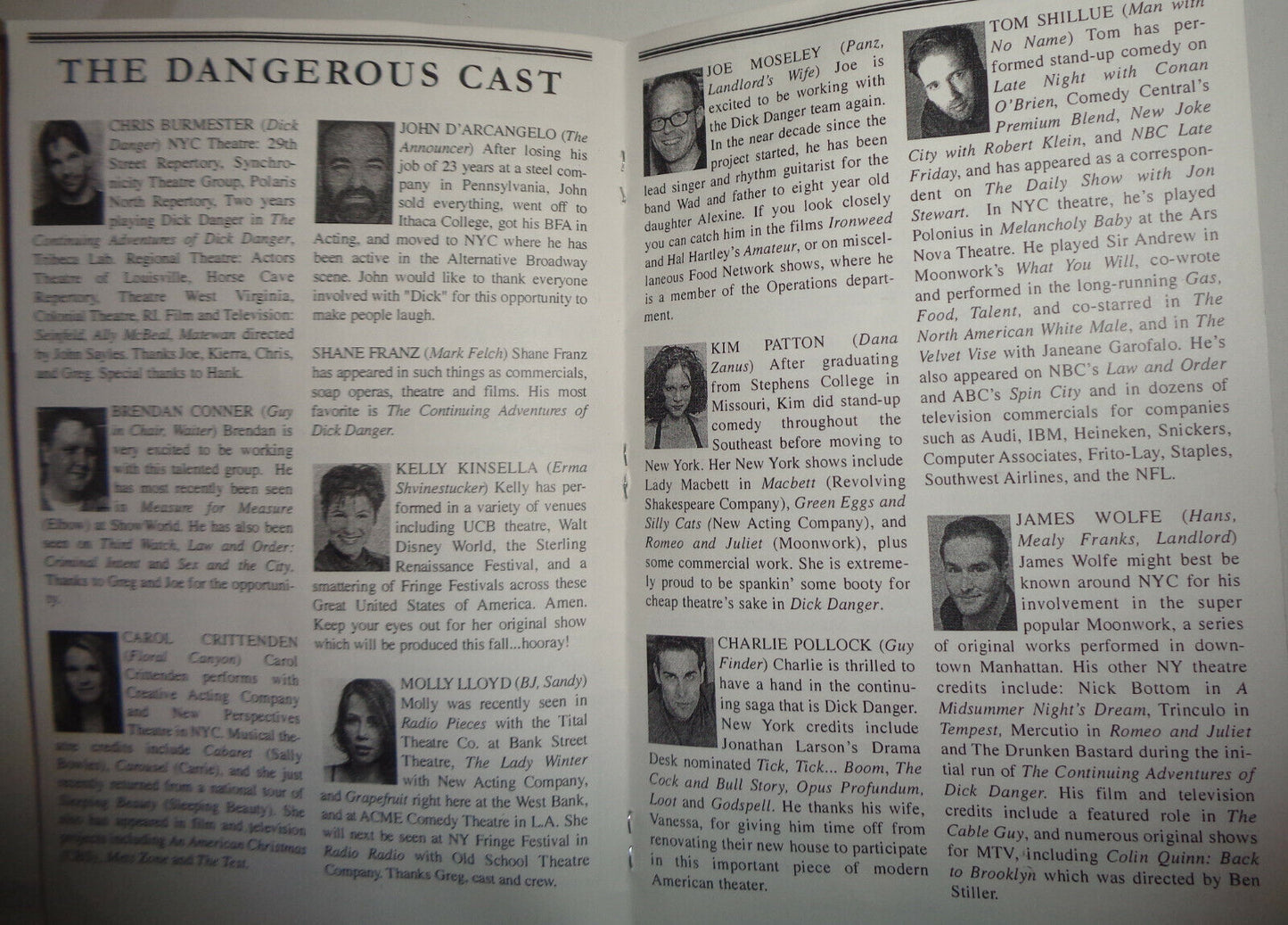 The Continuing Adventures Of Dick Danger - Program - Laurie Beechman Theatre NYC