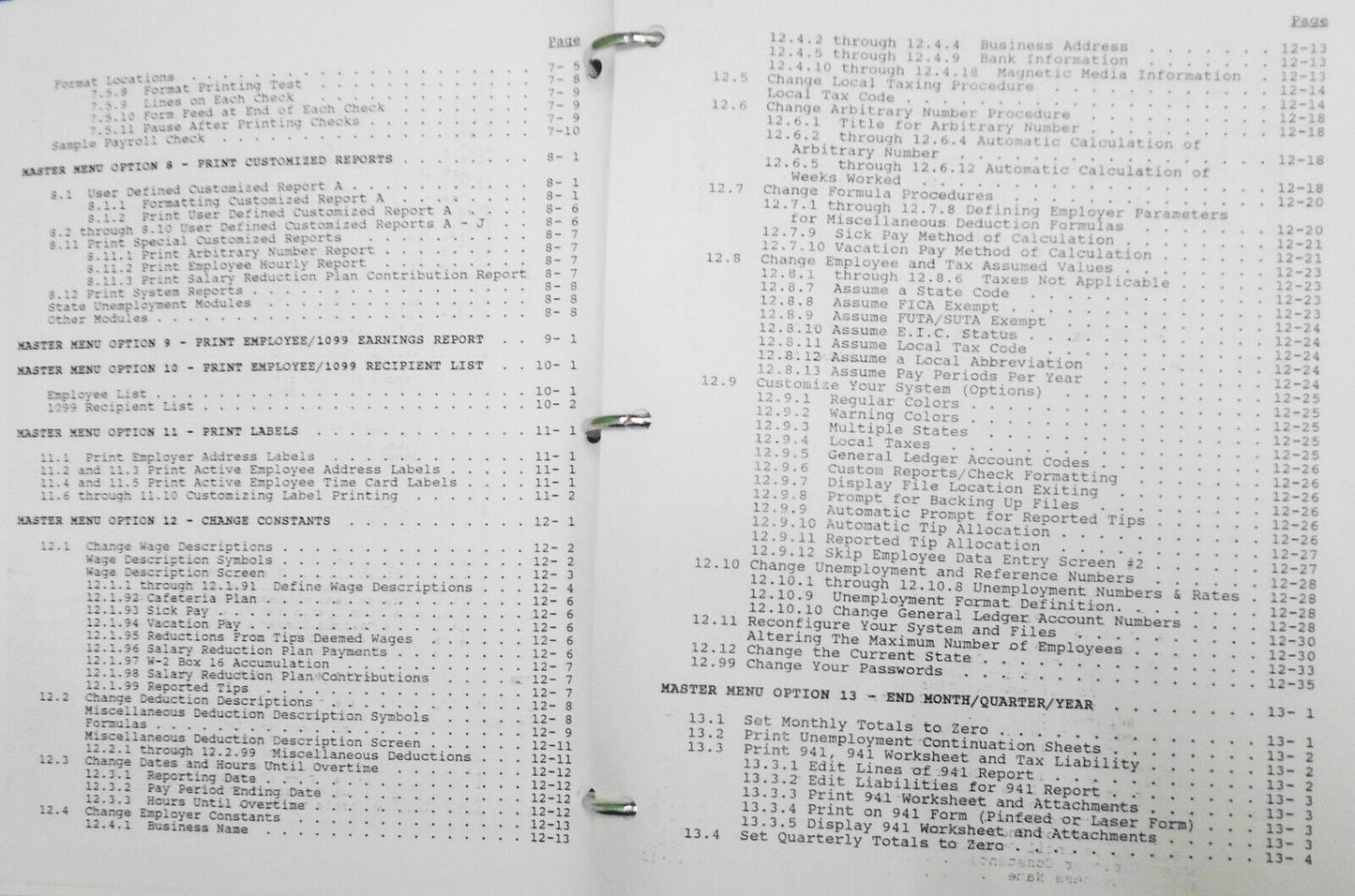 BASS Payroll System, 1988 - for restaurants & general use. IBM PCs 5 1/4" disks.