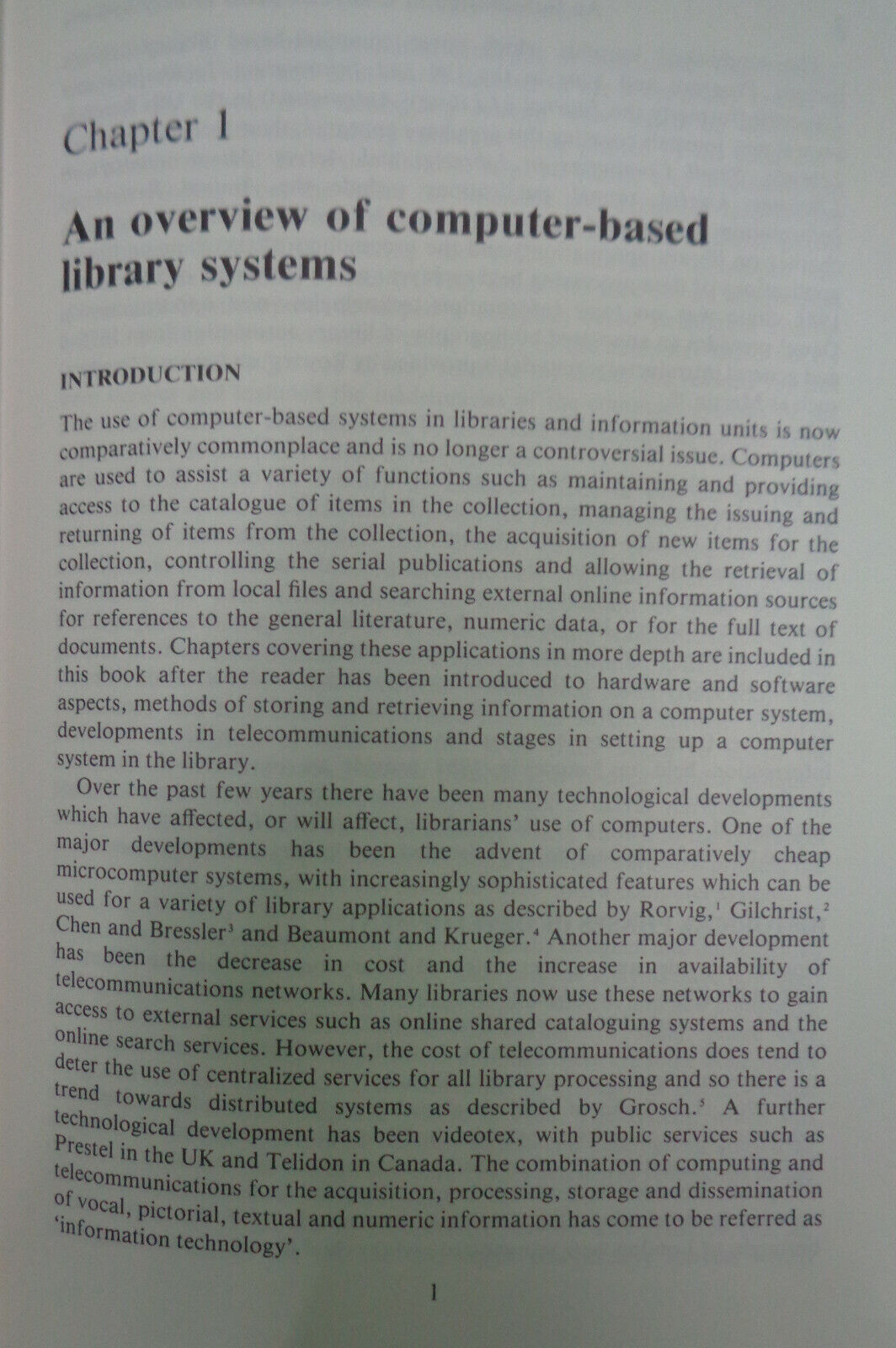 An Introduction to Computer-Based Library Systems by Lucy A Tedd. 1985 Hardcover