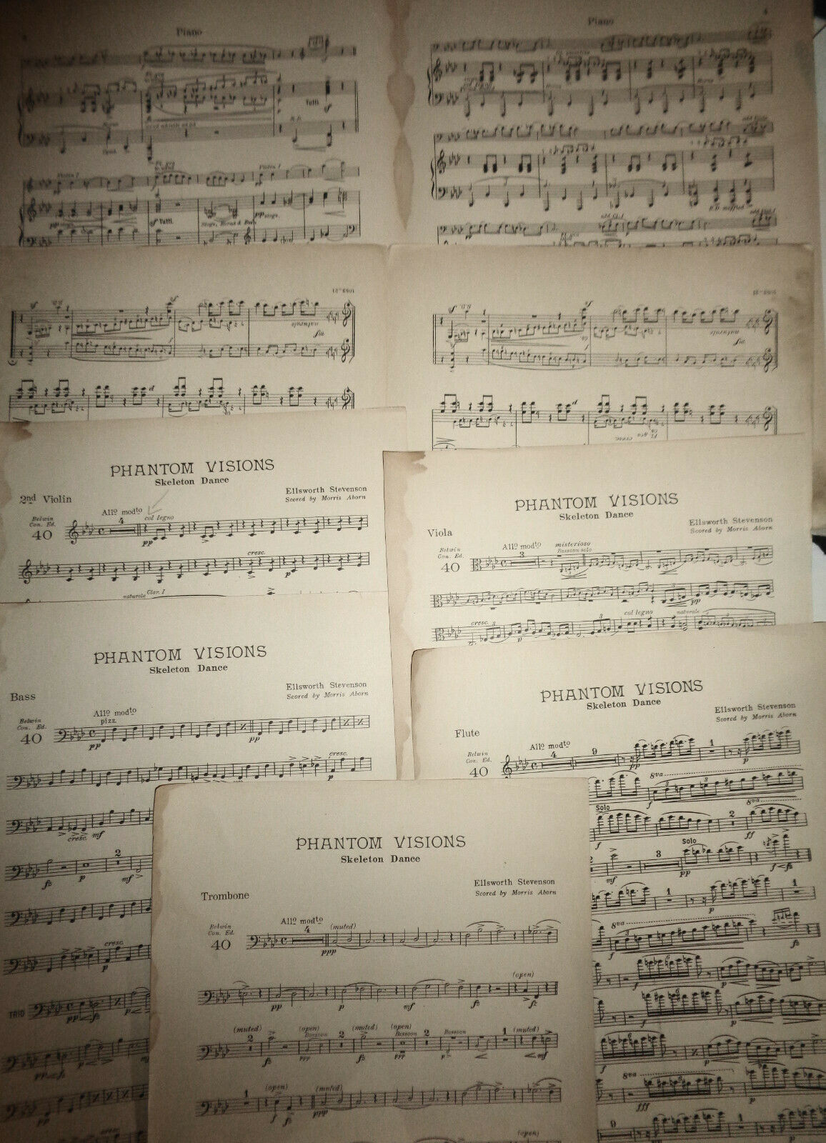 Phantom visions : skeleton dance, by Ellsworth Stevenson. 1920 for orchestra