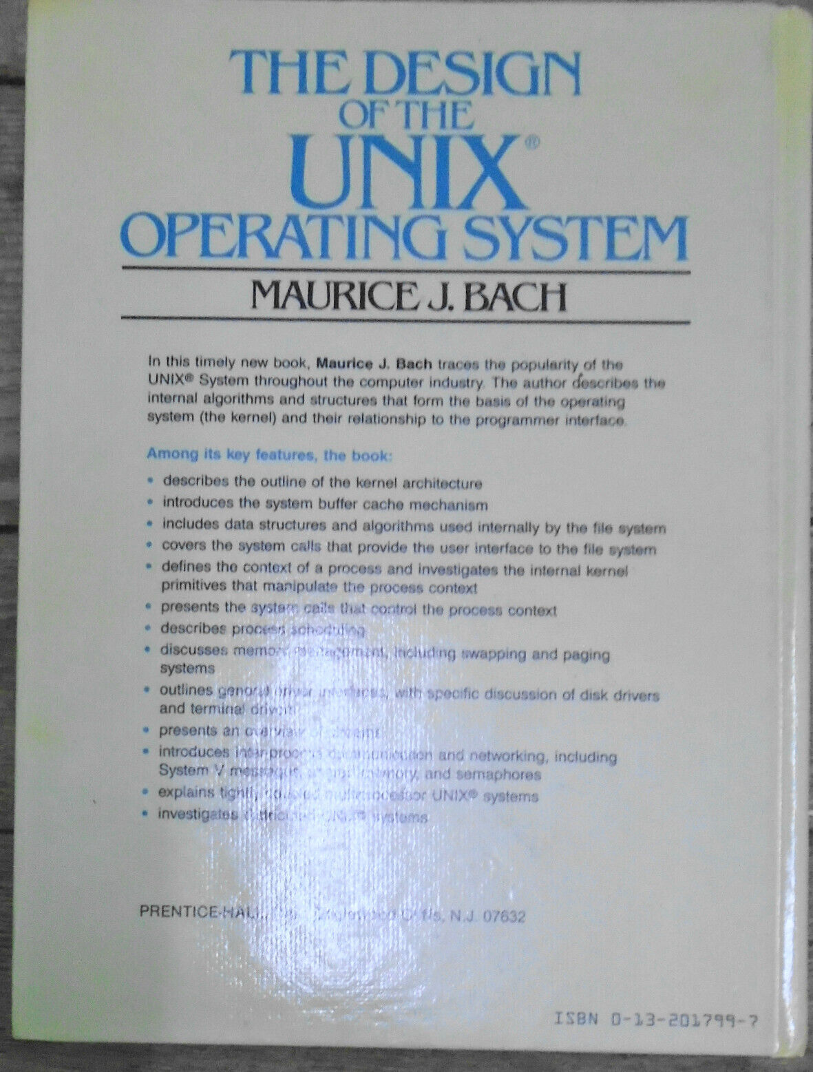 Design of the UNIX Operating System & UNIX Network Programming - 2 hardcovers