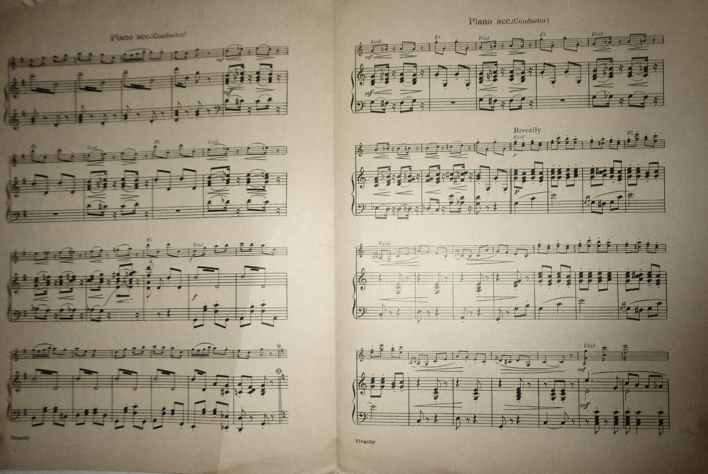VIVACITY, BY GIOVANNI E. CONTERNO - 1926, SHEET MUSIC FOR ORCHESTRA