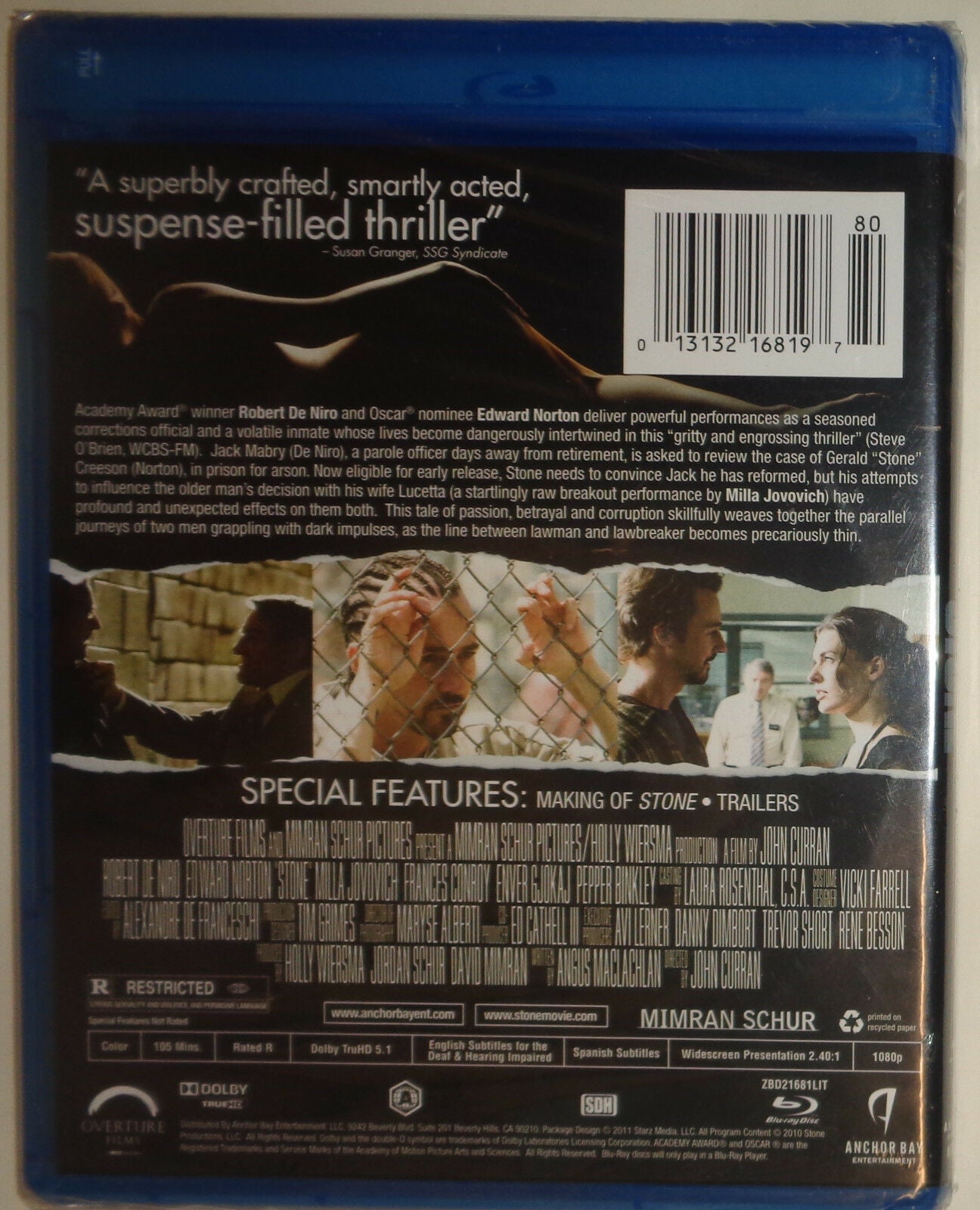 Stone (Blu-ray Disc, 2011) - SEALED - BRAND NEW