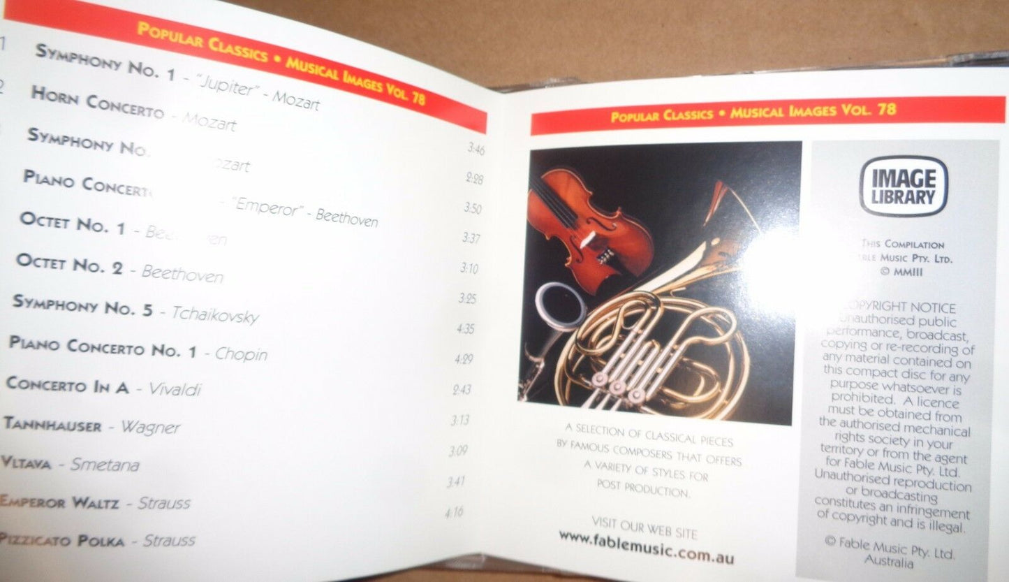 POPULAR CLASSICS - MUSICAL IMAGES Vol. 78 CD - Image Library IMCD 3078 - New
