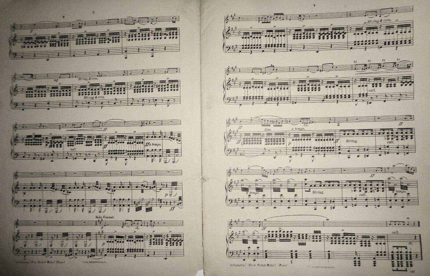 "INFLAMATUS." (FROM STABAT MATER.) 1889. By Rossini. Orchestra score